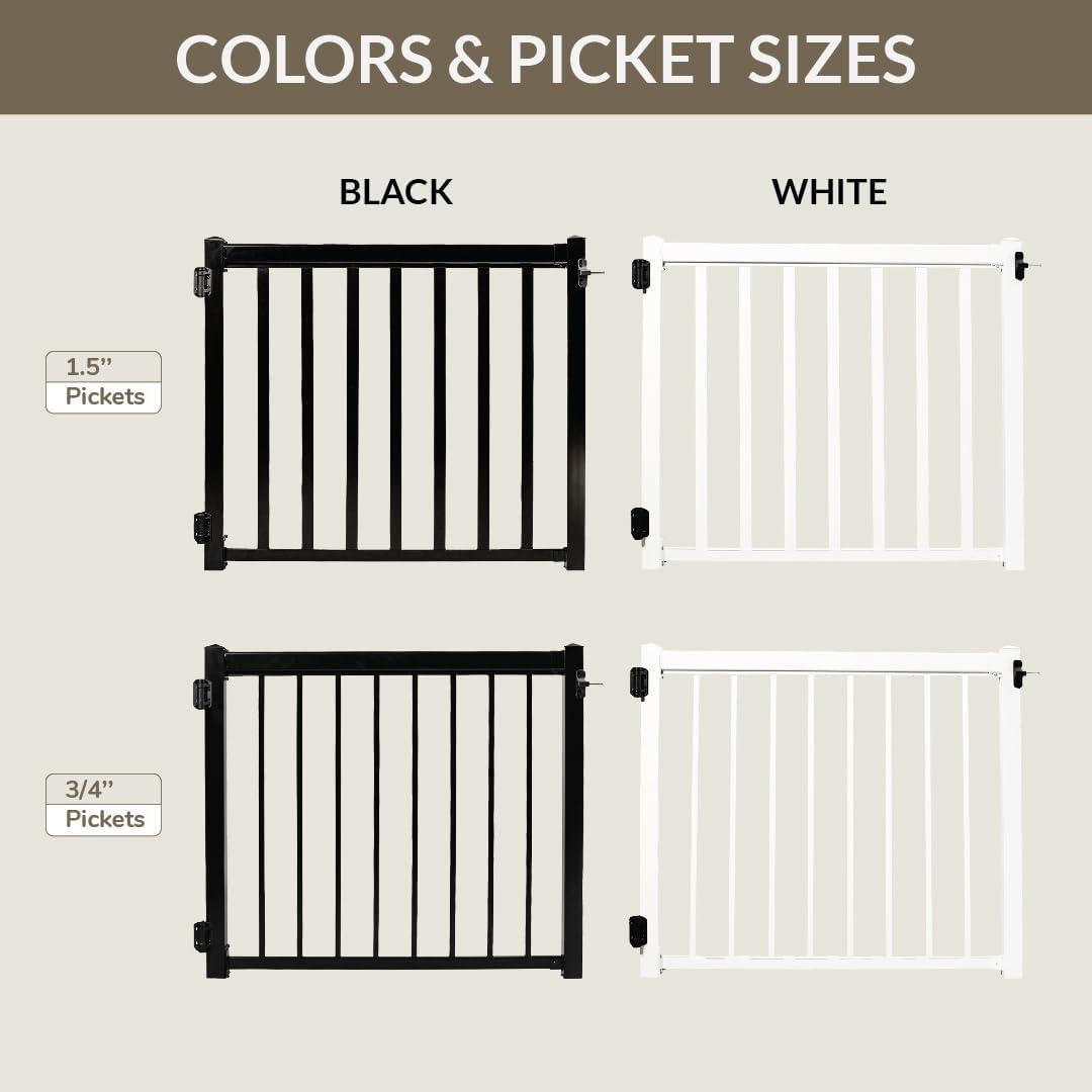Kit de Puerta de Aluminio MOUNTWEST 121.92x106.68 cm Negro