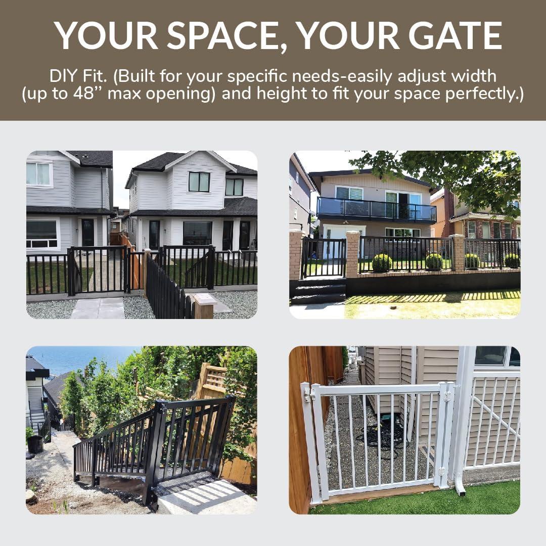 Kit de Puerta de Aluminio MOUNTWEST 121.92x106.68 cm Negro