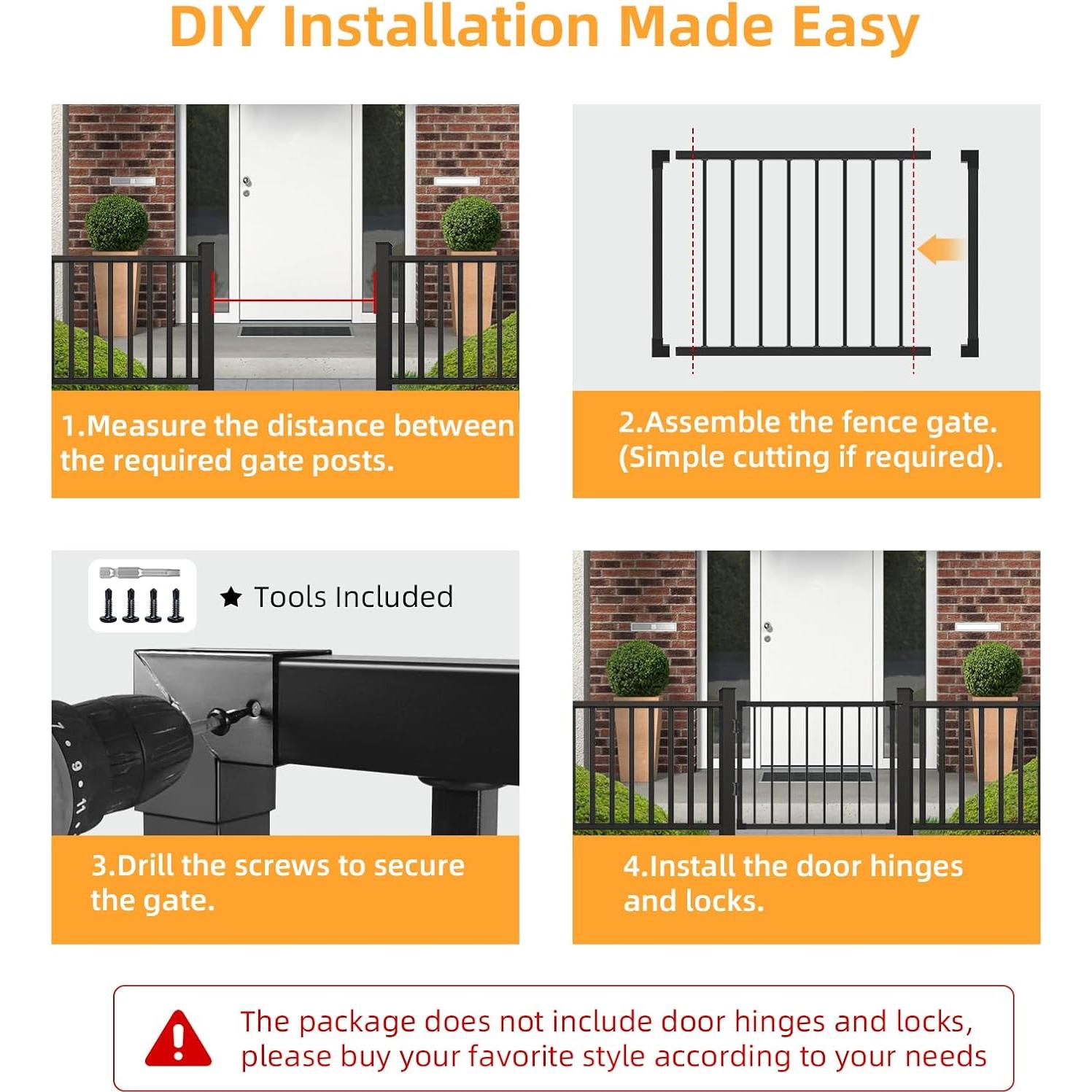 Puerta de acero galvanizado SunCrafts 96.52 cm para deck