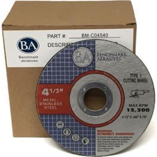 Ruedas de Corte Benchmark Abrasives 4.5" Óxido de Aluminio - 50 Unidades