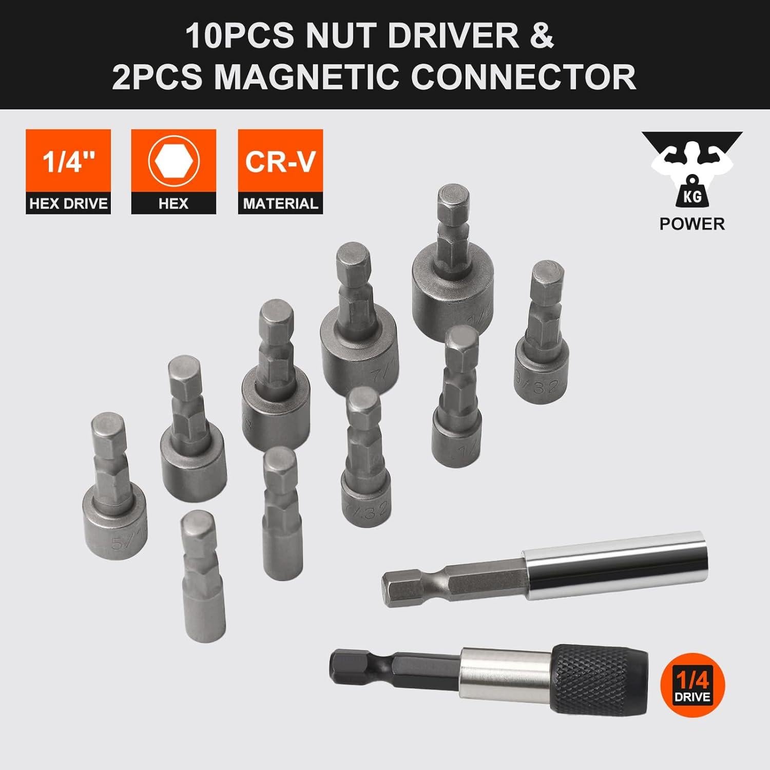 Juego de 200 Piezas de Brocas y Puntas COMOWARE HSS/CR-V