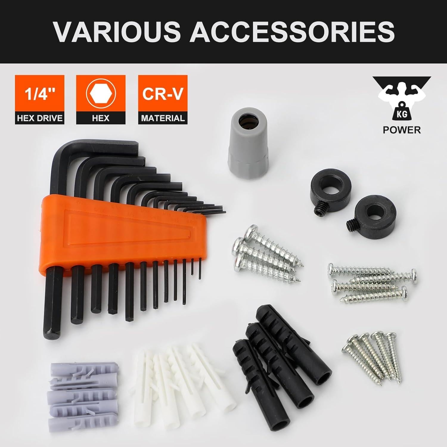 Juego de 200 Piezas de Brocas y Puntas COMOWARE HSS/CR-V