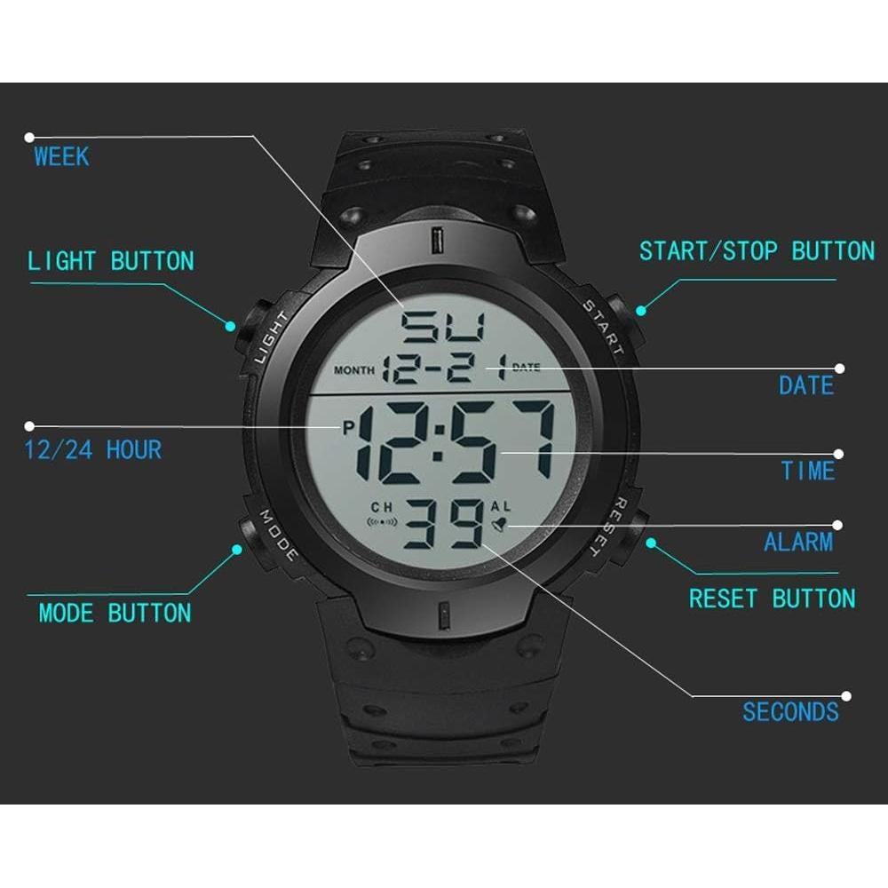 Reloj Militar Digital ALINKER DG-2 Resistente al Agua