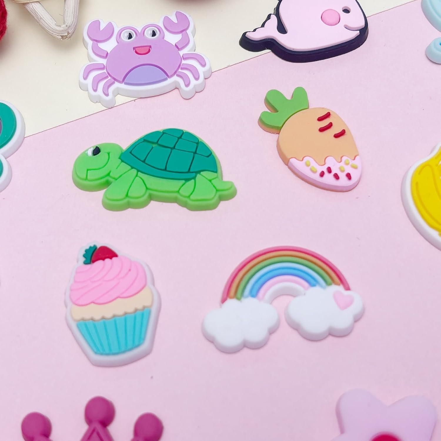 Encantos de Zapato Arrebolli Cereza de Tela 20 Piezas PVC