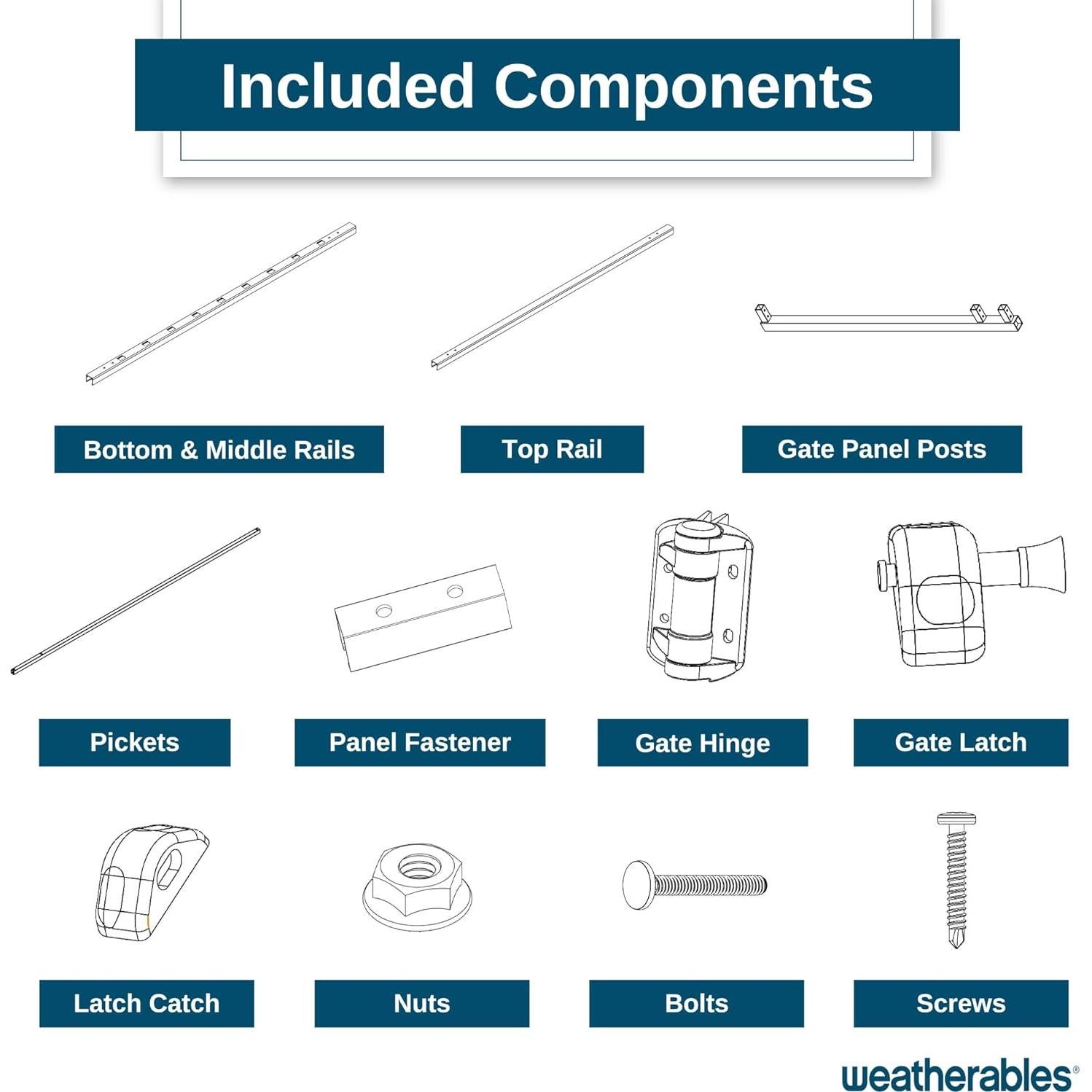 Kit de Puerta de Aluminio Weatherables Livingston 1.22m
