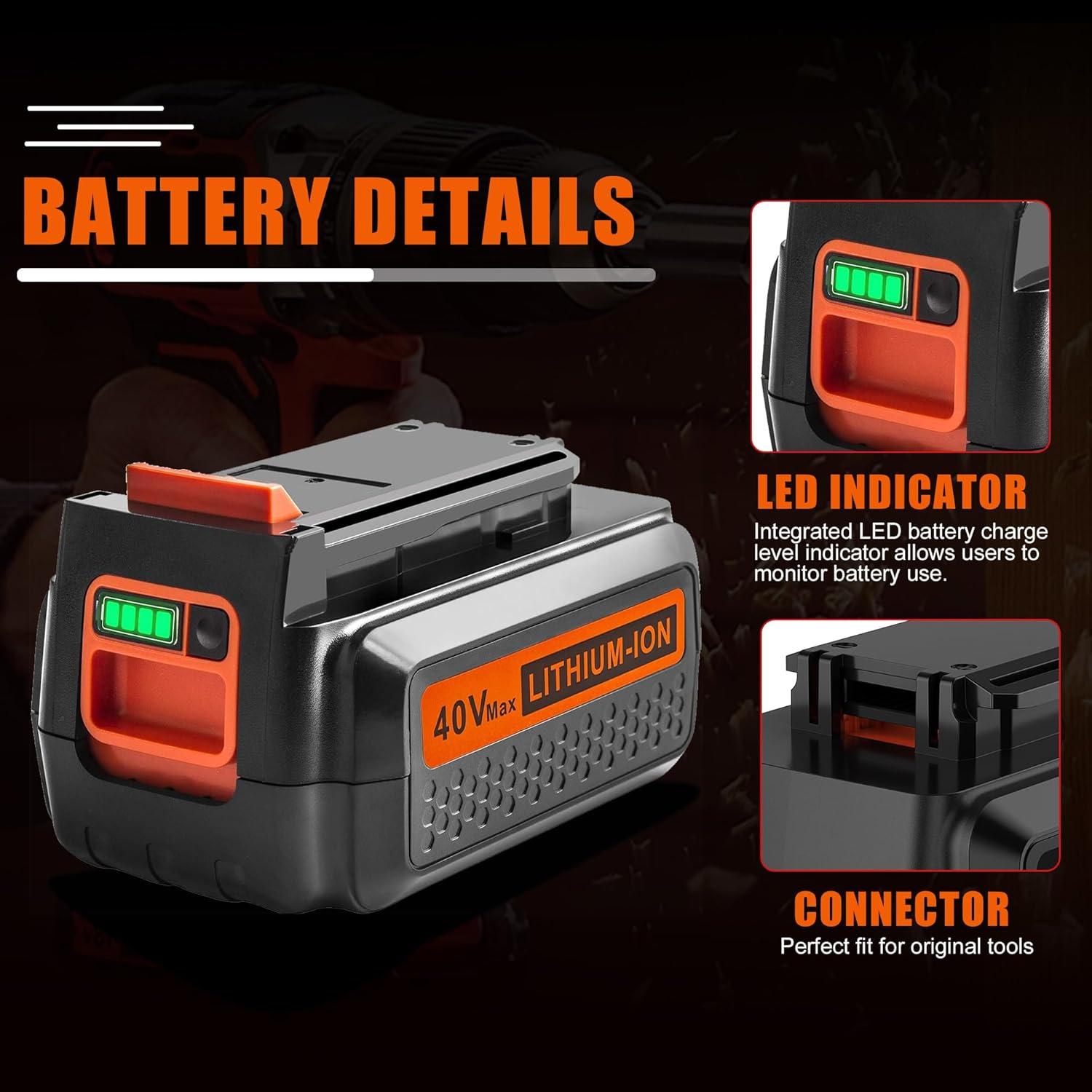 Batería de Litio 40V 3.5Ah Bonacell para Black & Decker