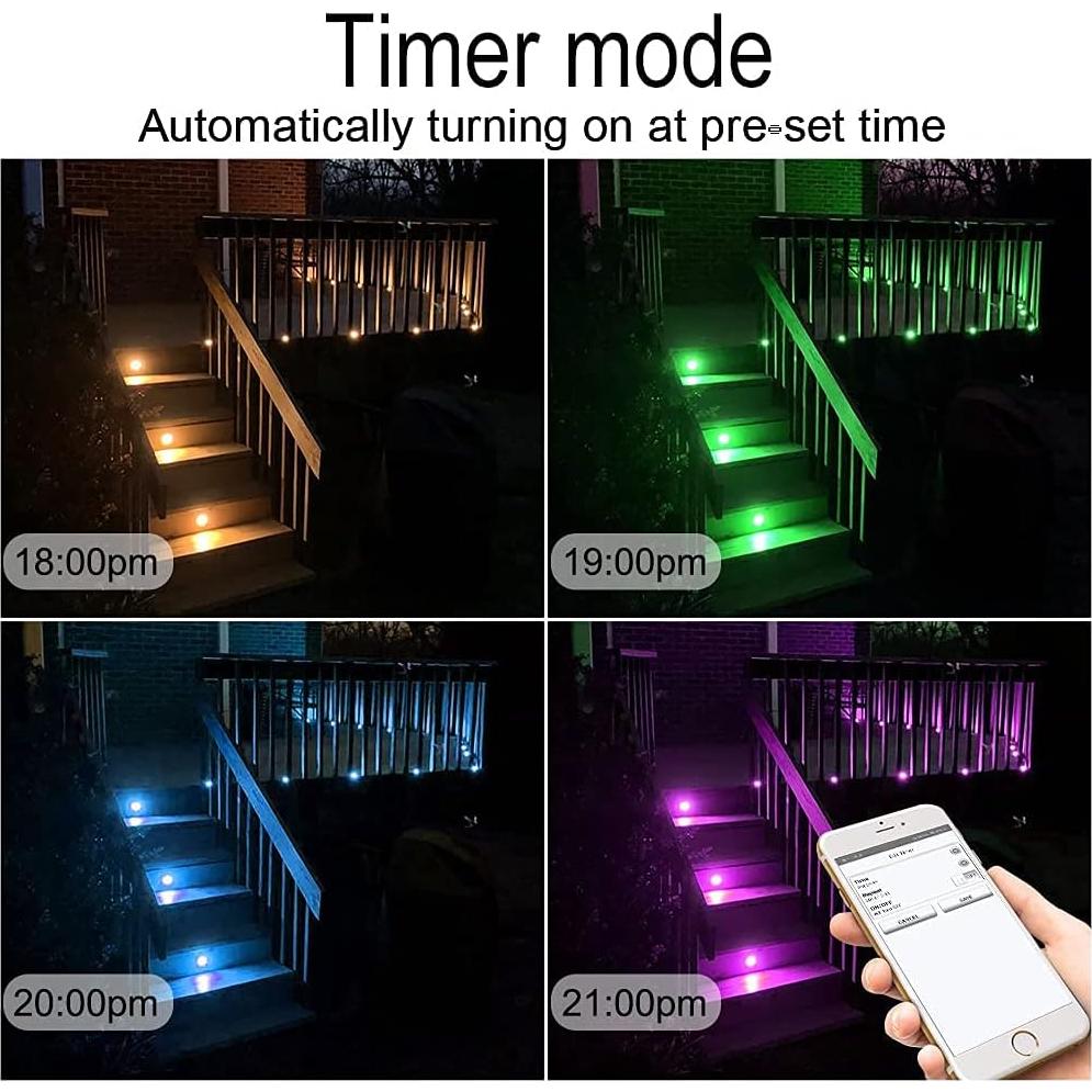 Kit de Luces LED Sumaote D31, 30 Piezas RGBW WiFi IP67