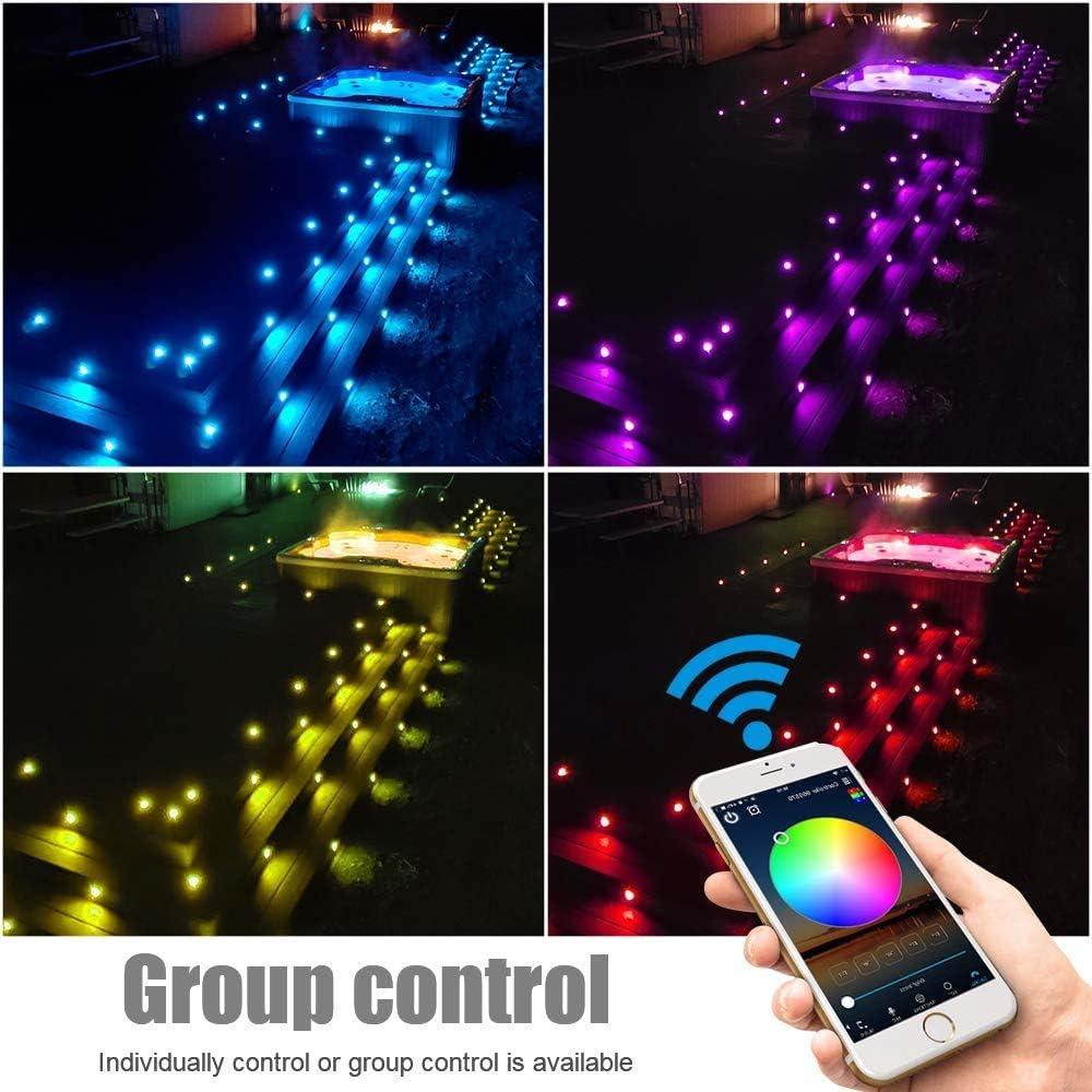 Kit de Luces LED Sumaote D31, 30 Piezas RGBW WiFi IP67