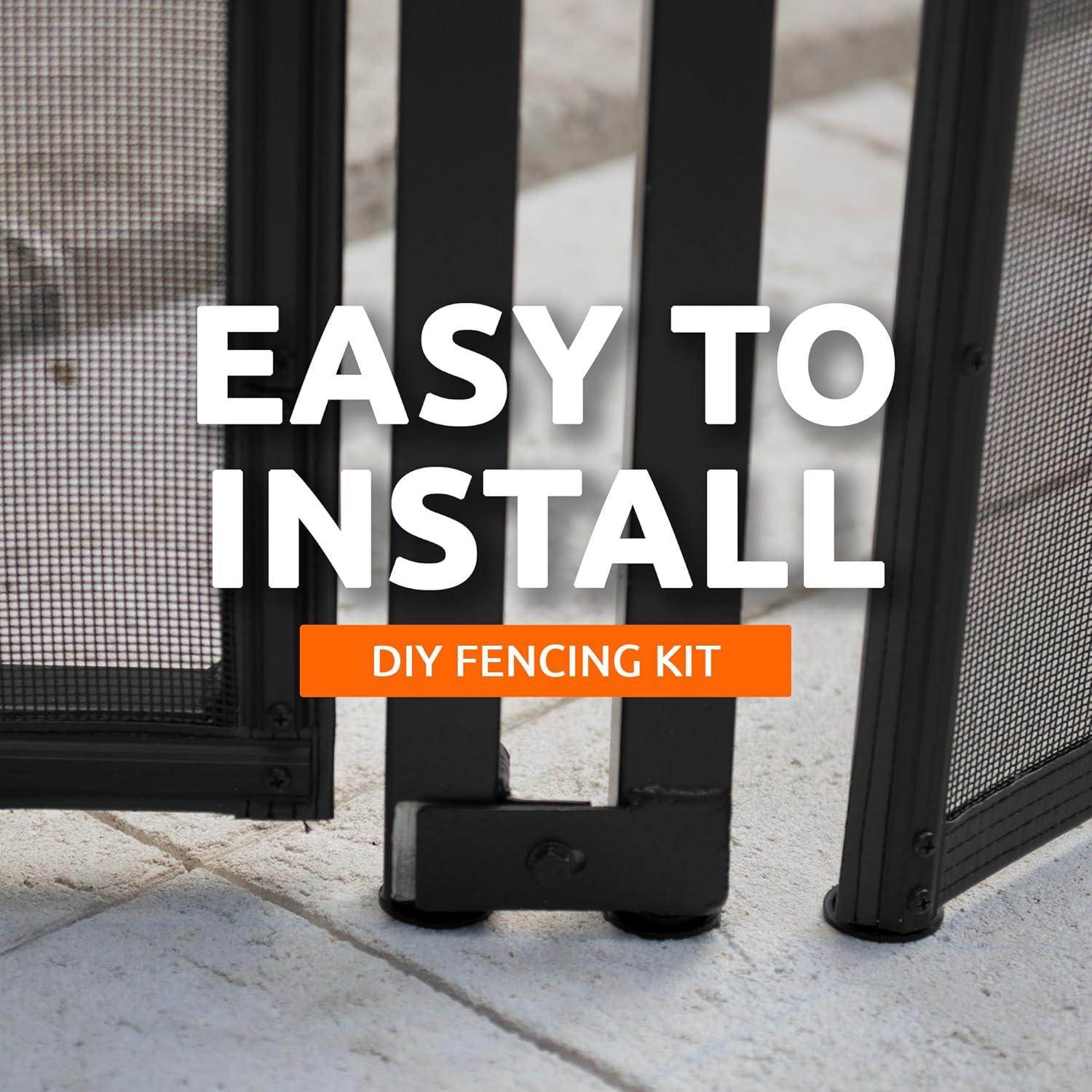 Puerta de Cierre Automático Life Saver Pool Fence DIY Negra