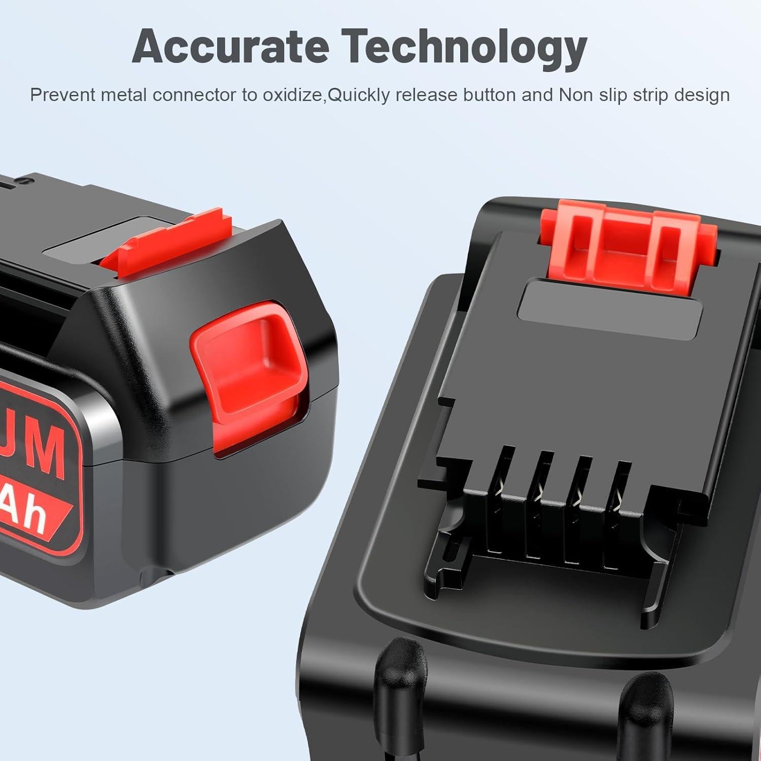 Paquete de 2 Baterías de Litio 20V 6.0Ah LBX4020 Black & Decker