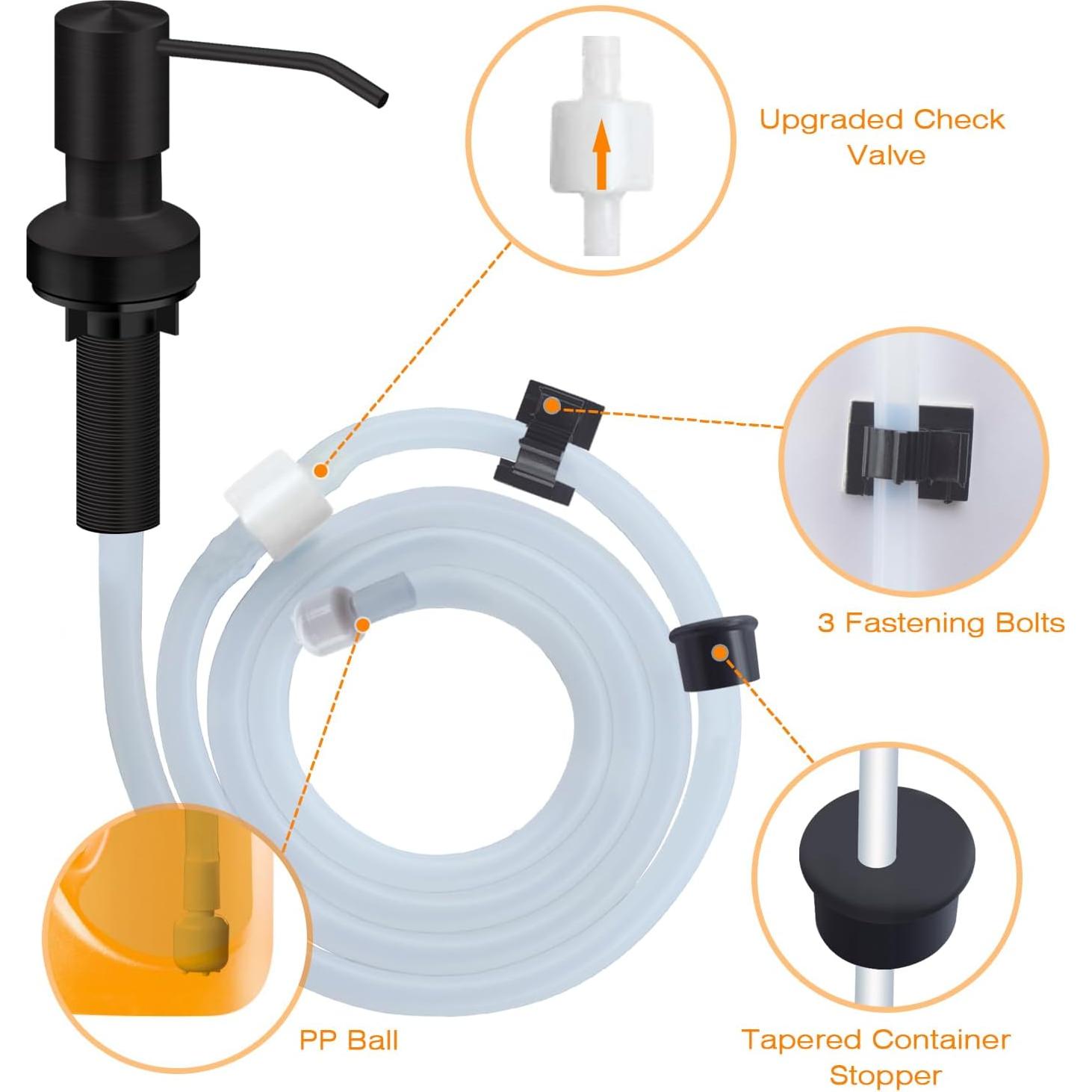 Dispensador de Jabón Izolor para Fregadero Negro con Tubo 119cm