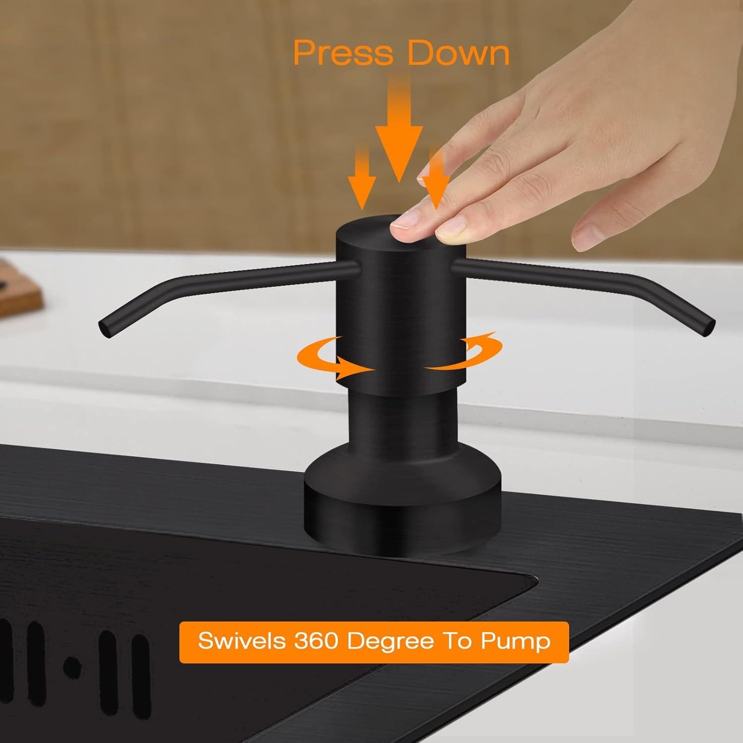 Dispensador de Jabón Izolor para Fregadero Negro con Tubo 119cm