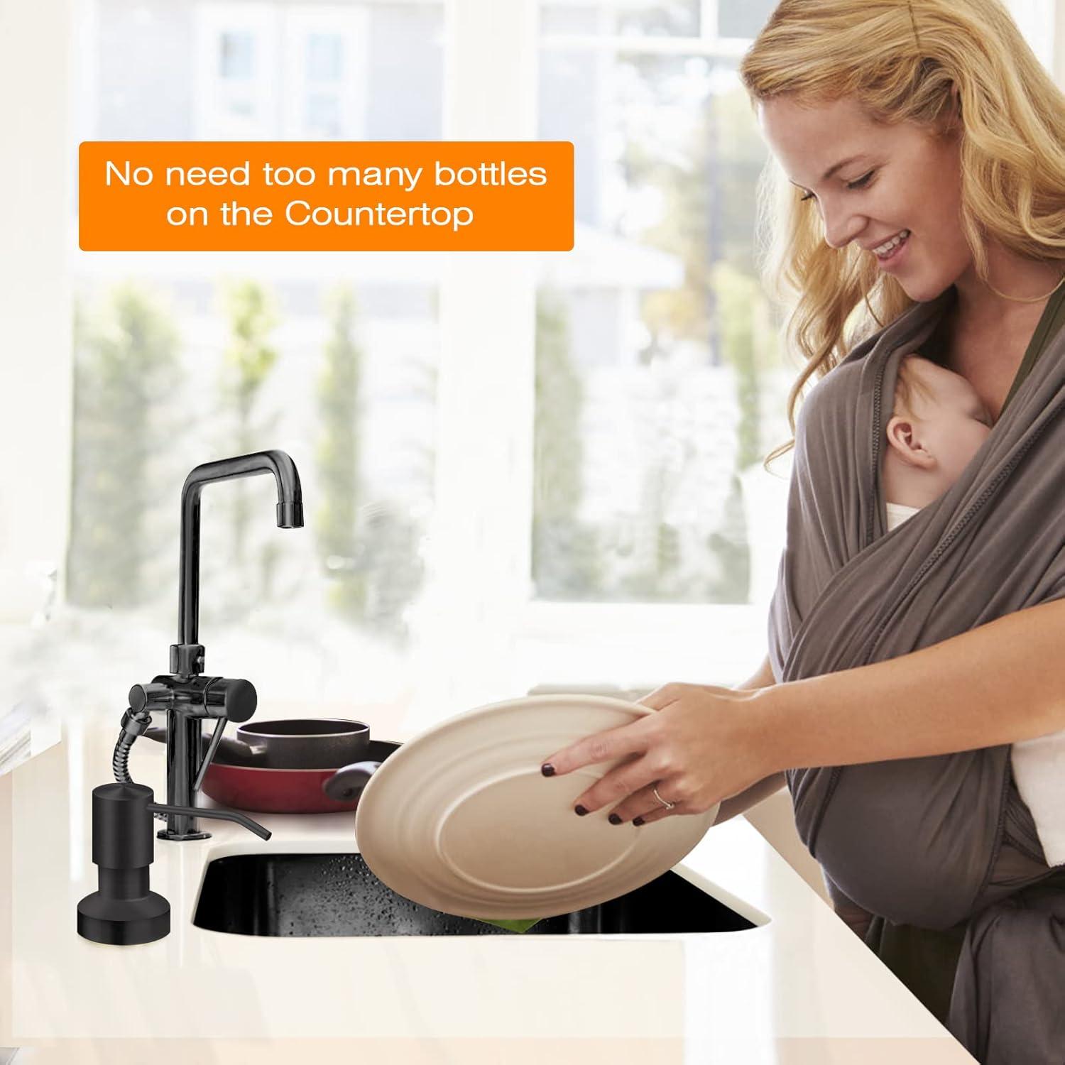 Dispensador de Jabón Izolor para Fregadero Negro con Tubo 119cm