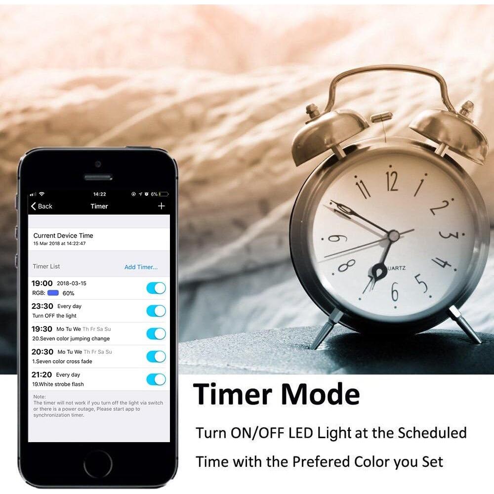 FVTLED Kit de 20 Luces LED RGBW WiFi 12V para Jardín y Escalera