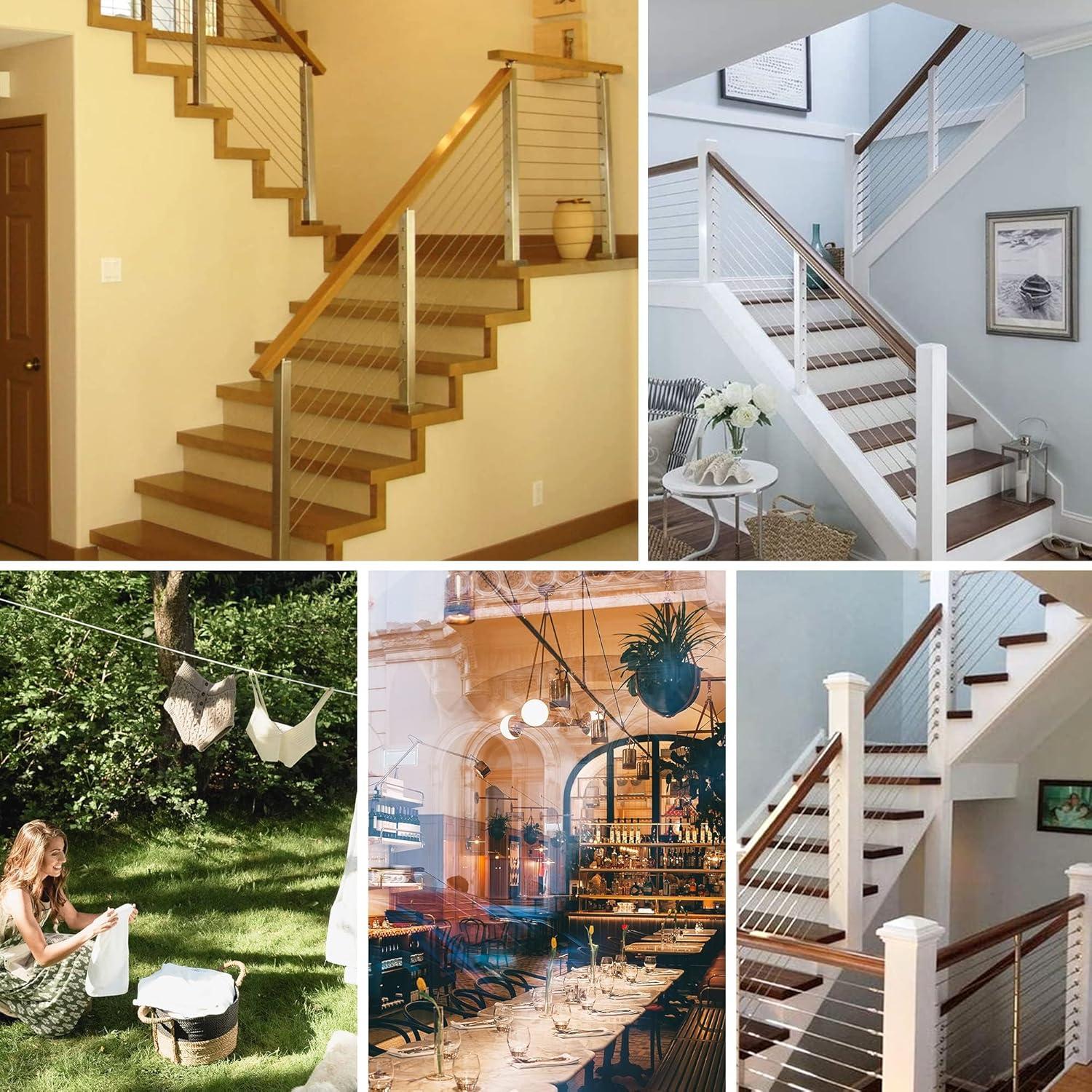 Kit de Barandilla de Cable Helffer 20 Pares Negro 1/8" (3.18 mm)