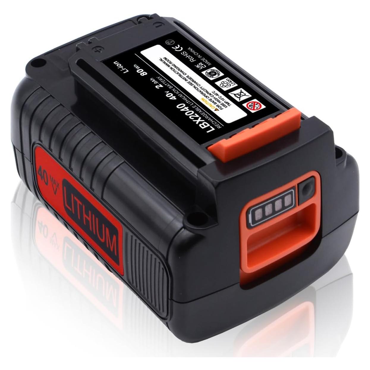 Batería de Reemplazo 40V 2000mAh Black and Decker LBX2040