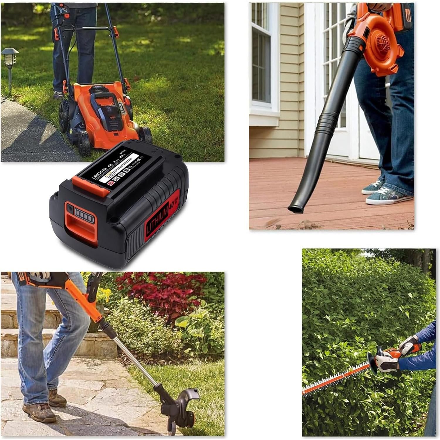 Batería de Reemplazo 40V 2000mAh Black and Decker LBX2040