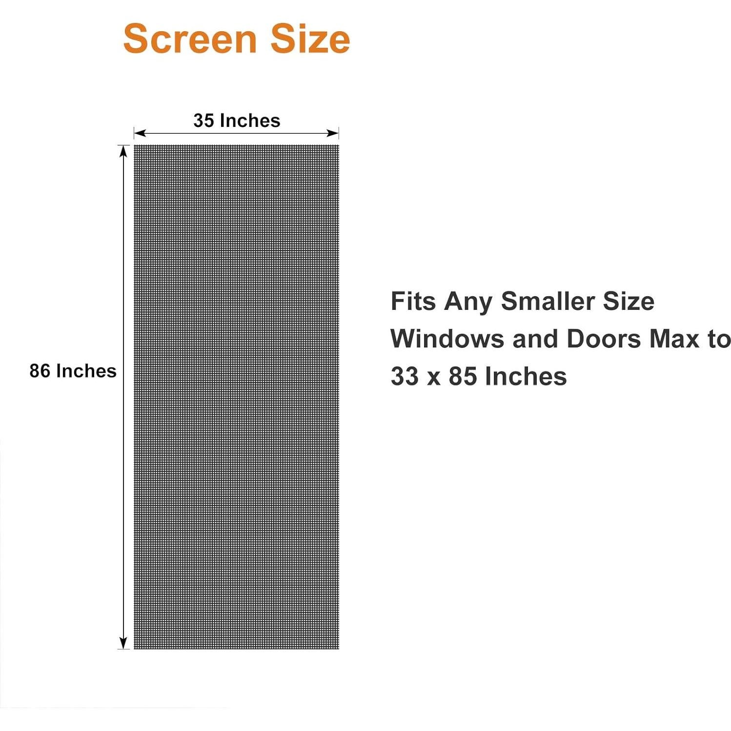 Malla de Reemplazo para Ventanas MAGZO 88.9x218.4 cm a Prueba de Mascotas