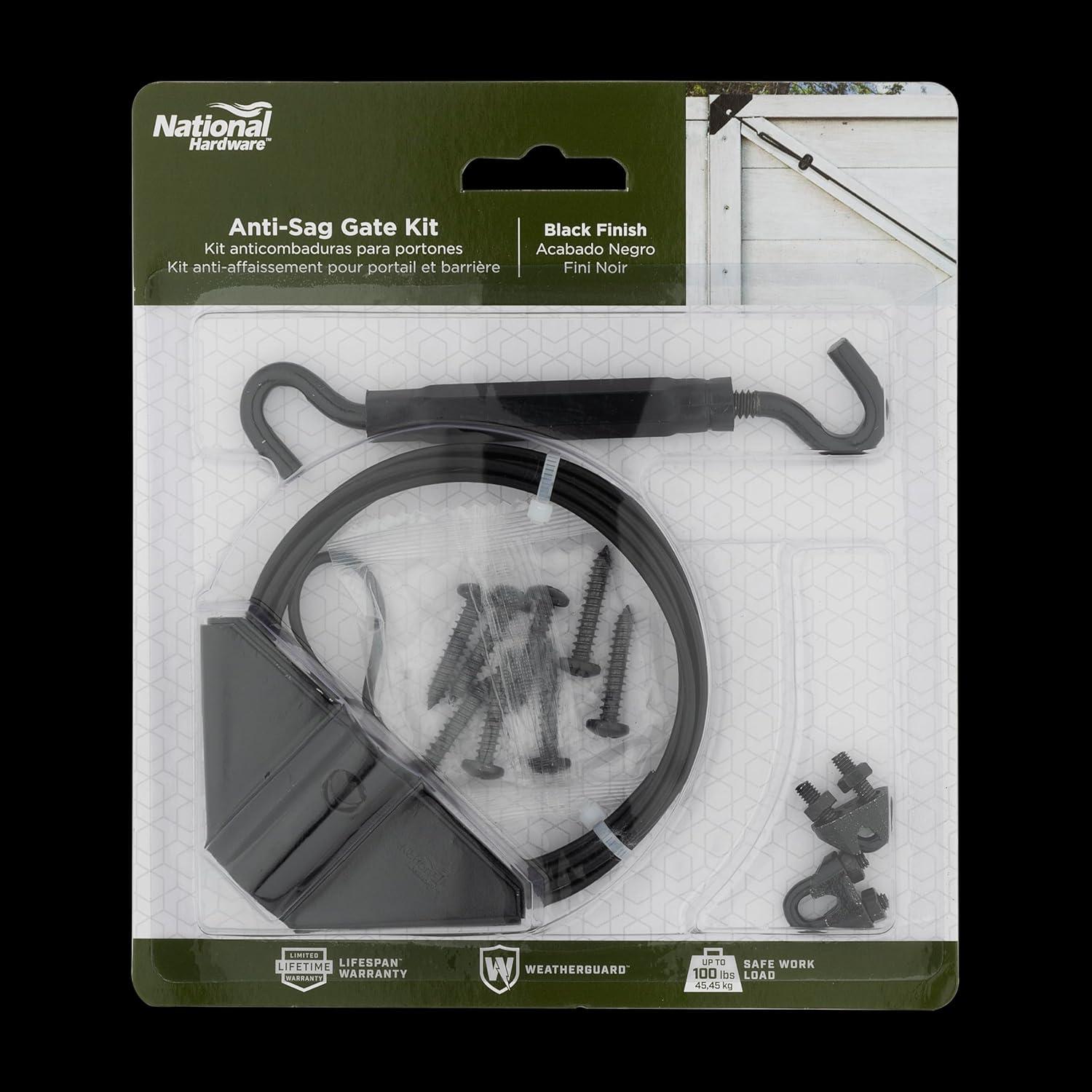 Kit de Puerta Antisag National Hardware N166-004 Negro