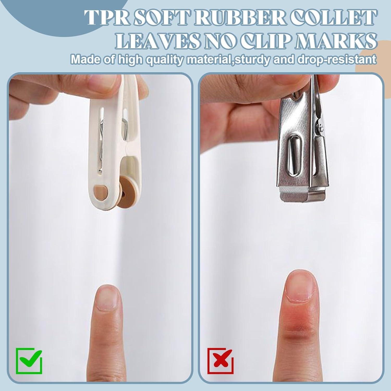 Paquete de 24 Pinzas de Plástico CAETOUNG 6 cm Alta Resistencia