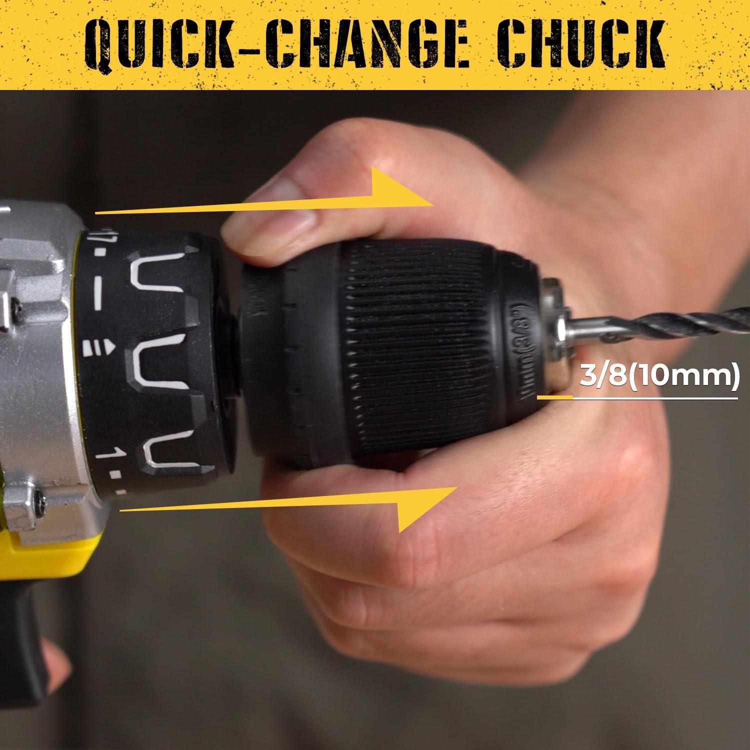 Taladro Eléctrico Inalámbrico SIDSYS 21V con Luz LED y 2 Velocidades