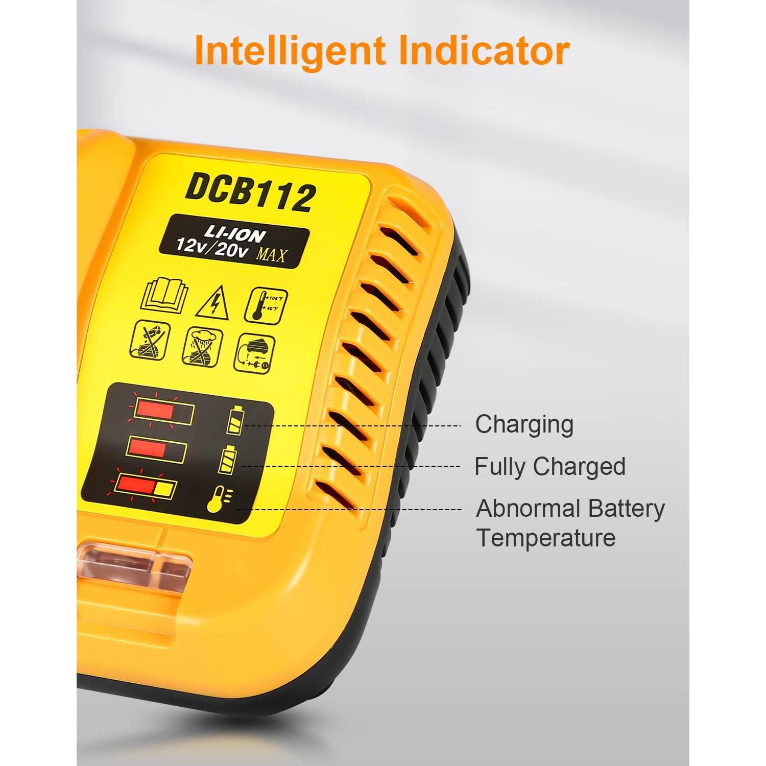 Pack 2 Baterías 20V 3.0Ah Dewalt + Cargador DCB112