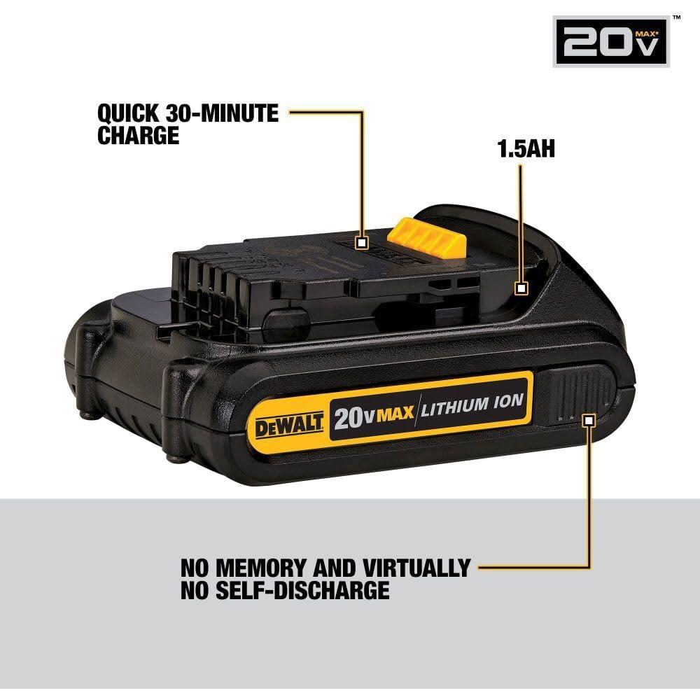 Batería Compacta DeWalt DCB201 20V MAX Li-Ion 1.5 Ah