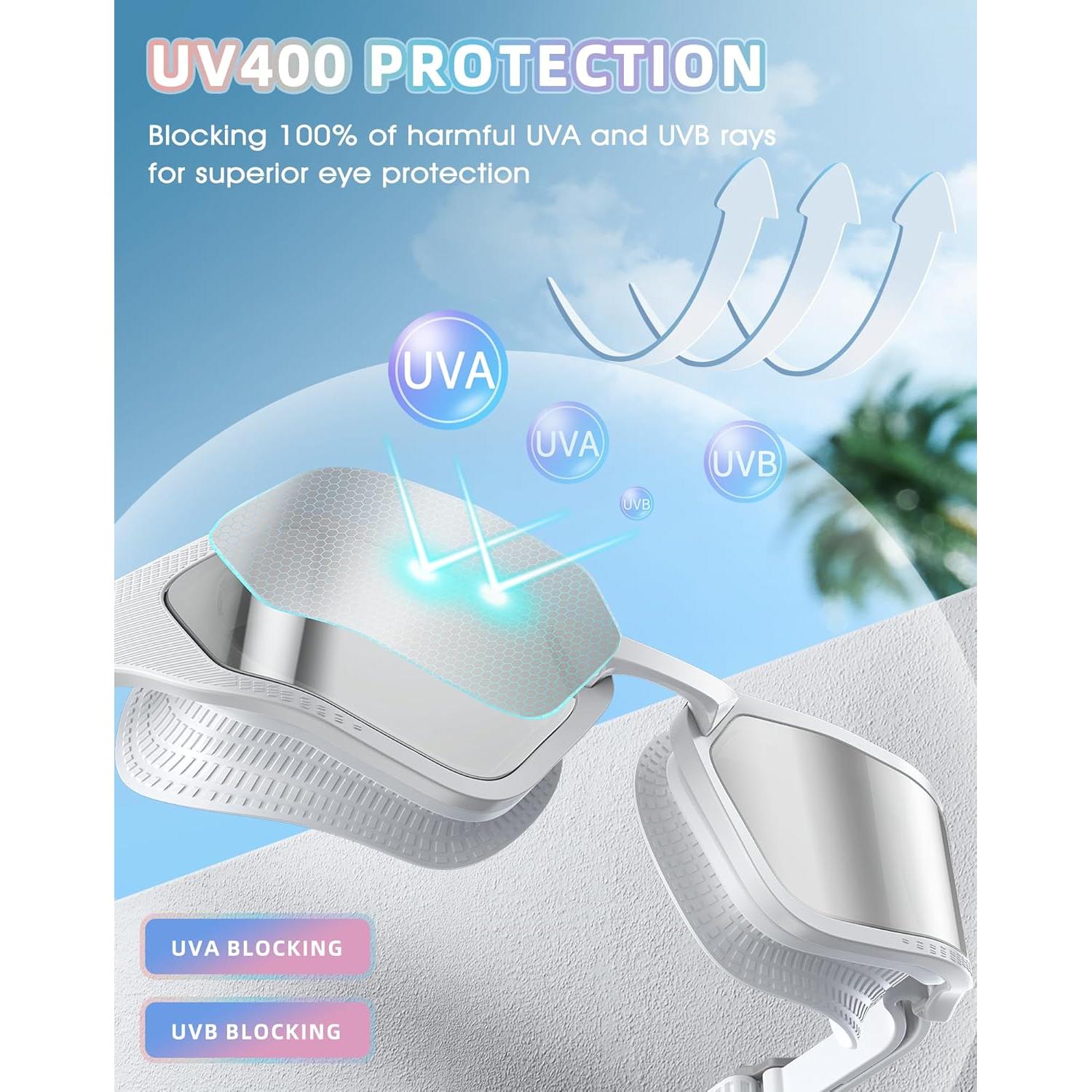 Gafas de Natación Greatever Unisex UV400 Antivaho HD