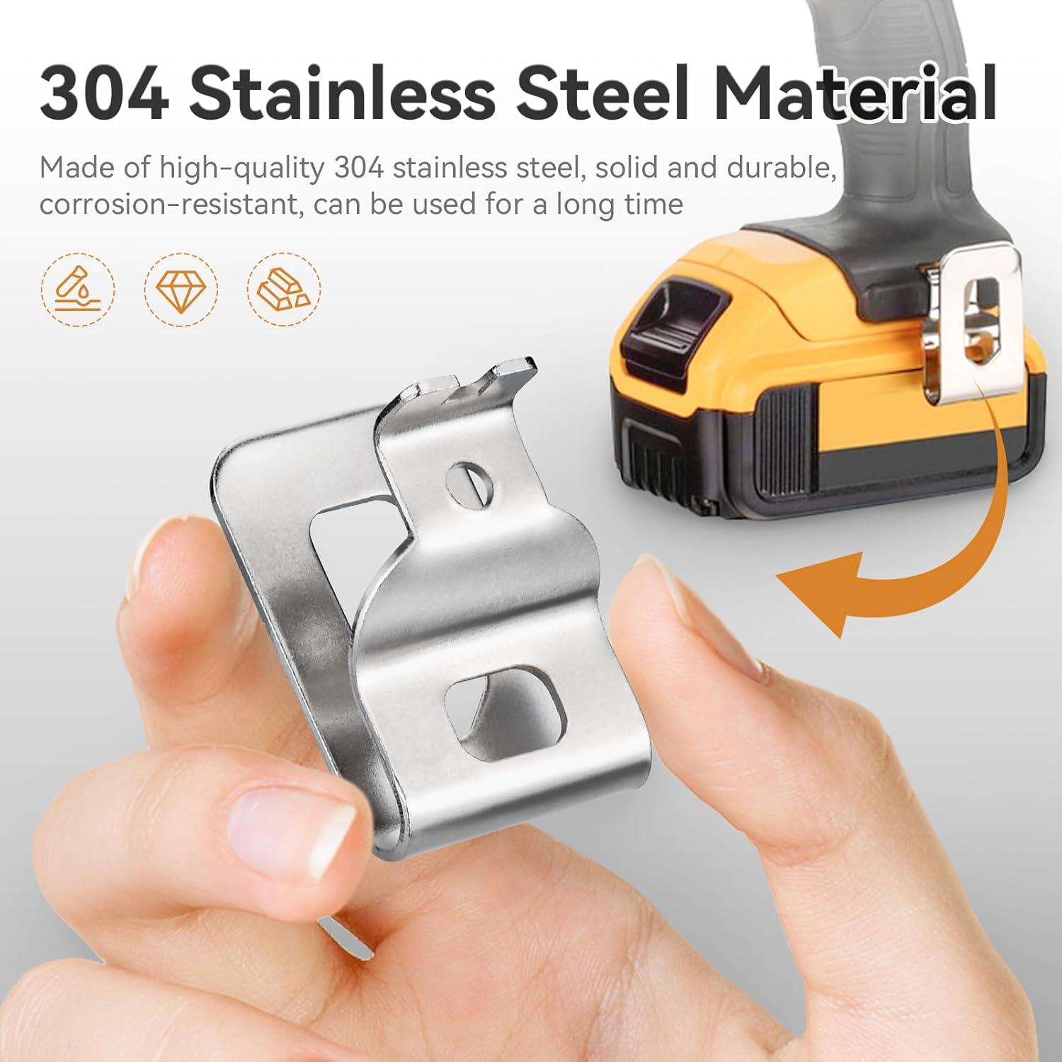 Clips de Cinturón Dewalt N268241 - 4 Piezas Acero Inoxidable