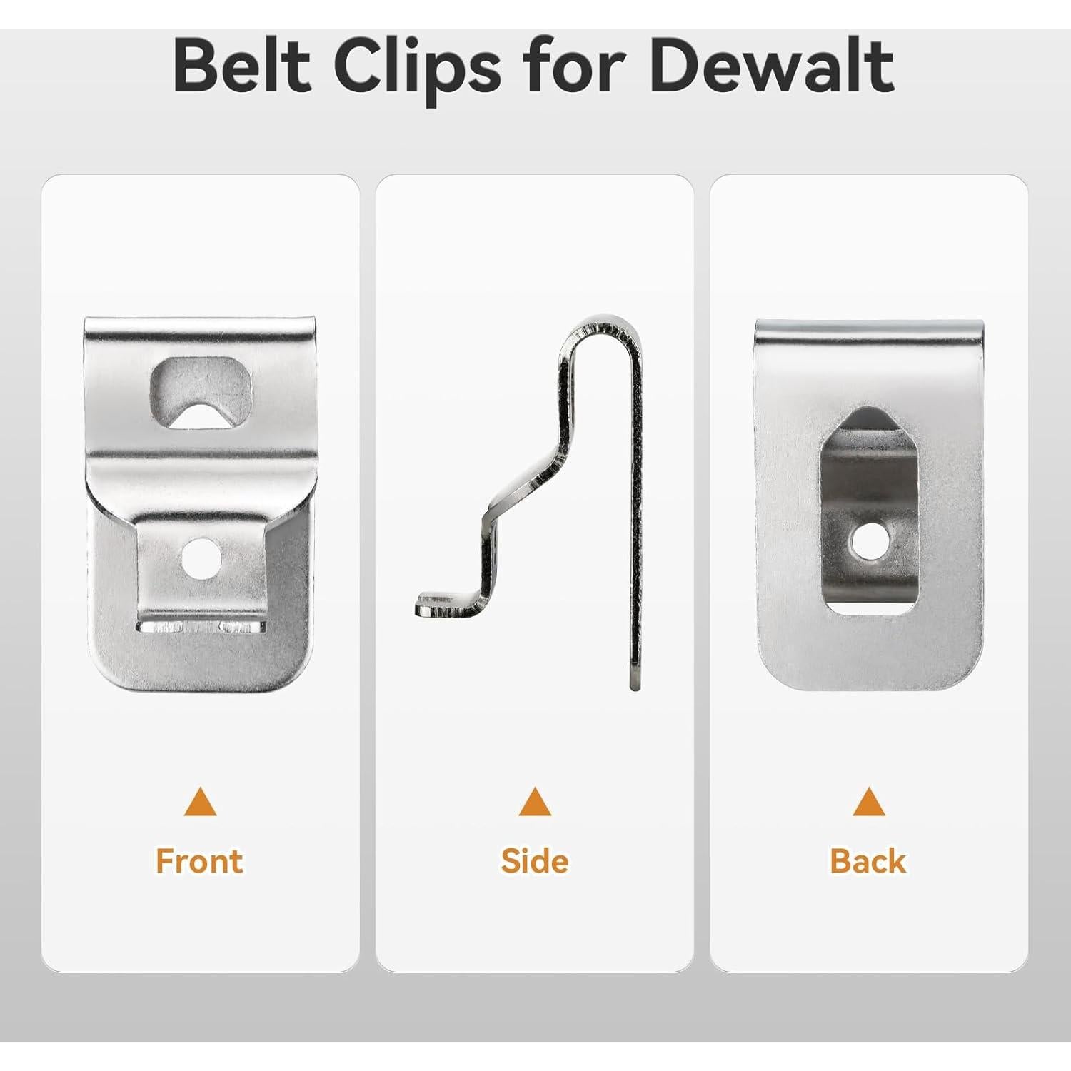 Clips de Cinturón Dewalt N268241 - 4 Piezas Acero Inoxidable
