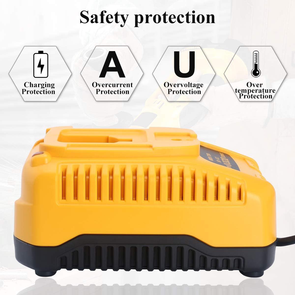 Cargador Rápido Qbmel DC9310 para Baterías DEWALT 7.2V-18V