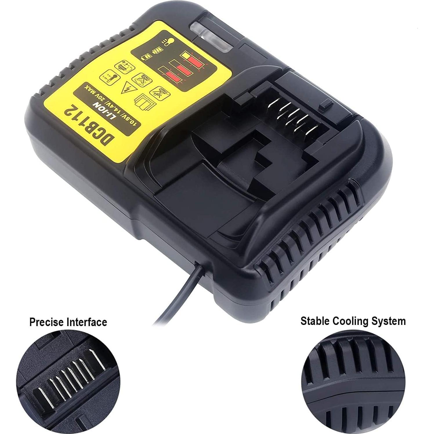 Cargador Rápido DCB112 DeWalt 12V-20V Li-ion 3A