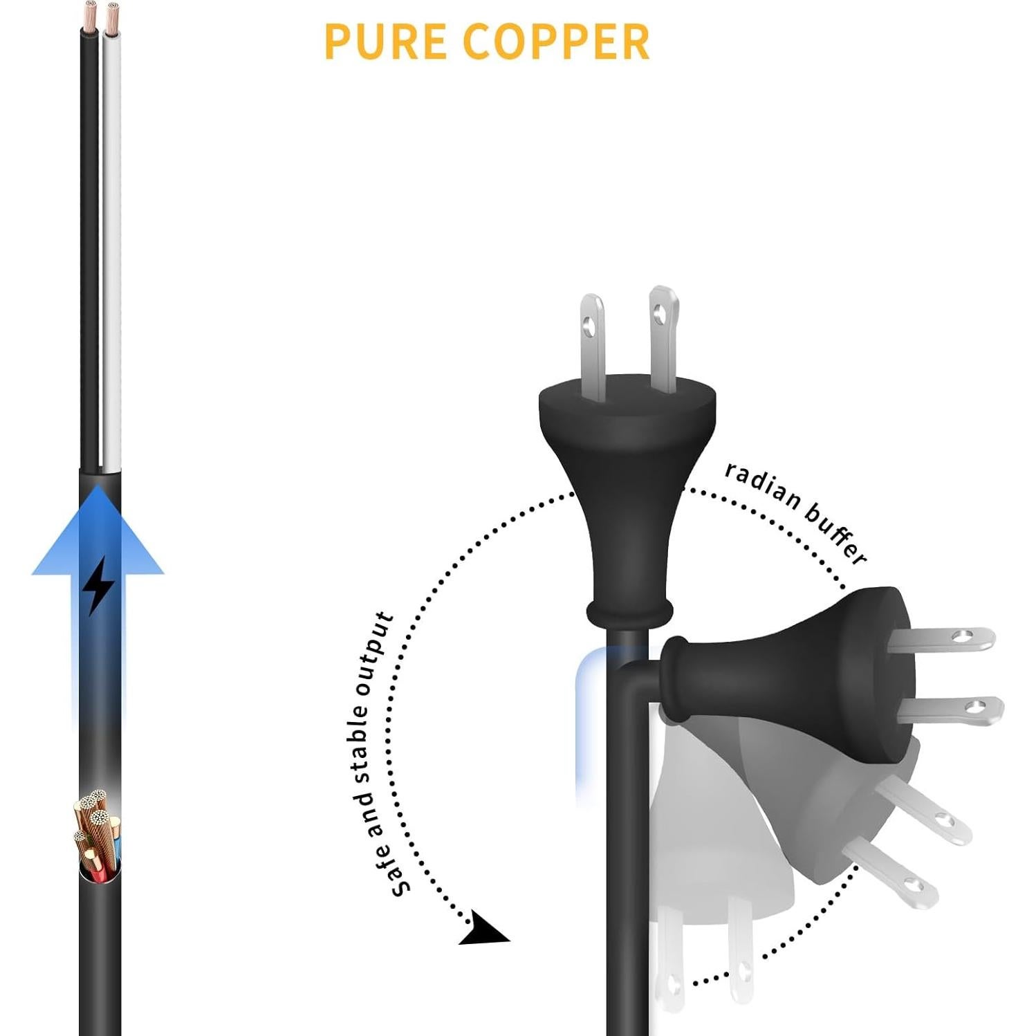 Cable de Alimentación 3.05m 18 Ga para DeWalt DW100 DW101