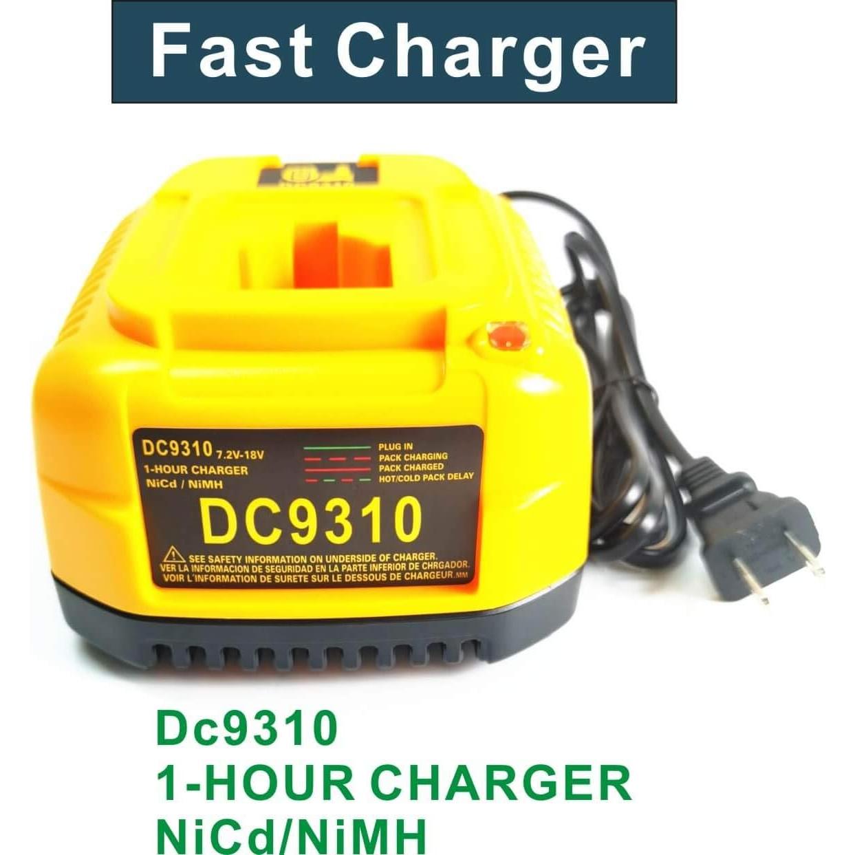 Cargador de Batería ANOITD 18V Dewalt DC9310 NiCad NiMh