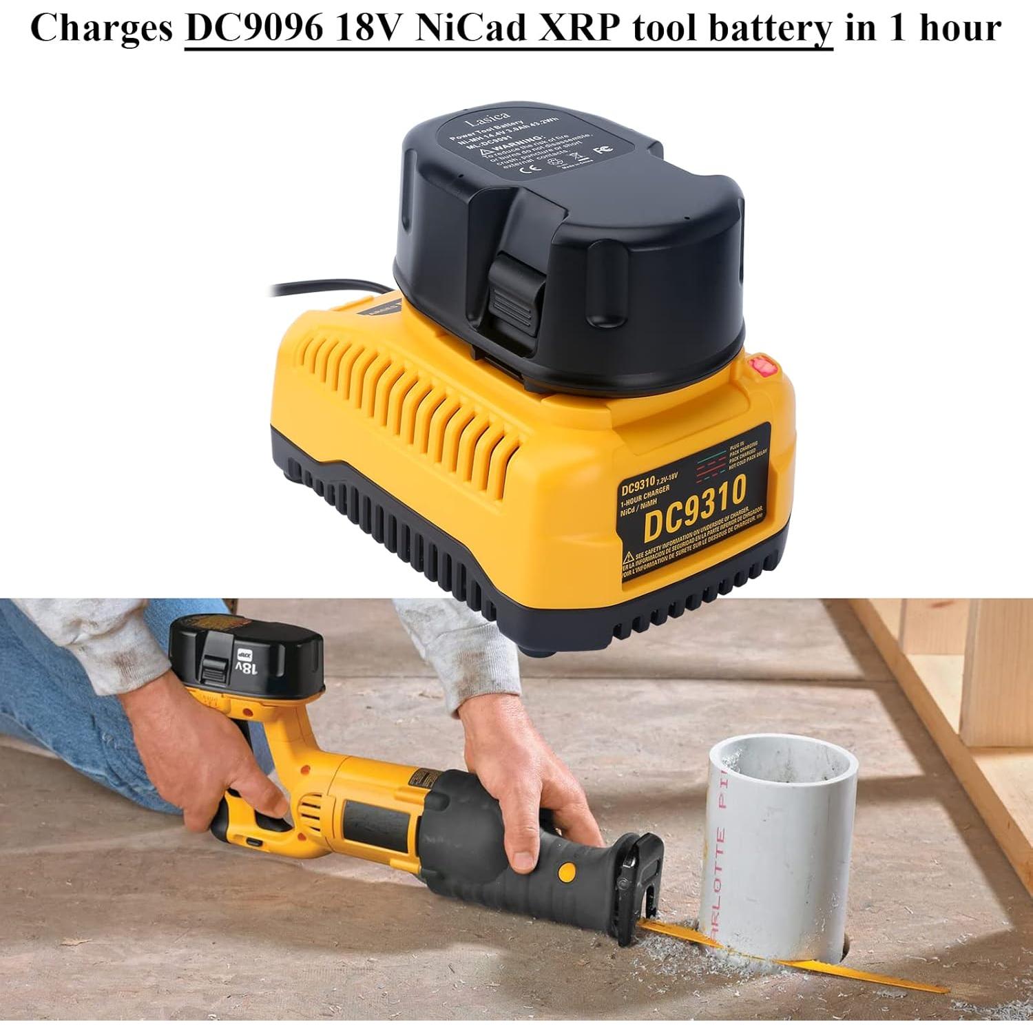 Cargador Rápido Lasica DC9310 para Baterías DeWalt 7.2V-18V