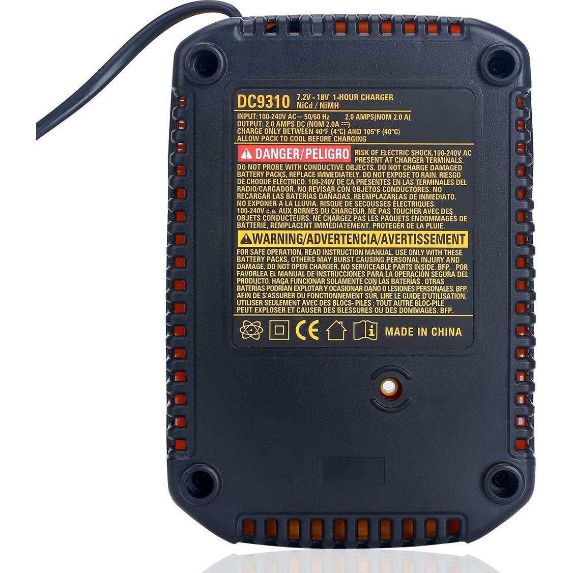 Cargador Rápido Lasica DC9310 para Baterías DeWalt 7.2V-18V