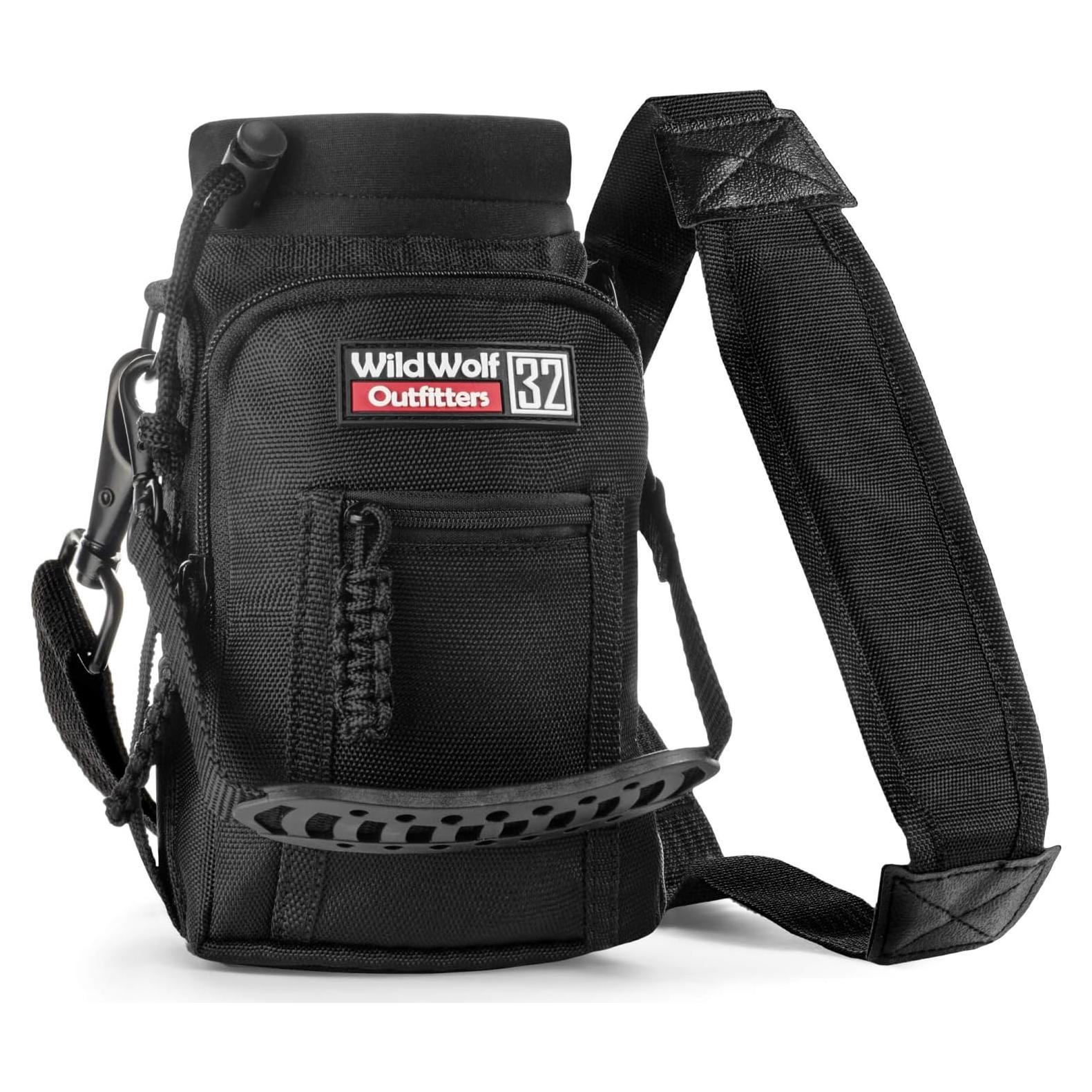 Soporte para Botellas de Agua Wild Wolf Outfitters 32 oz Negro