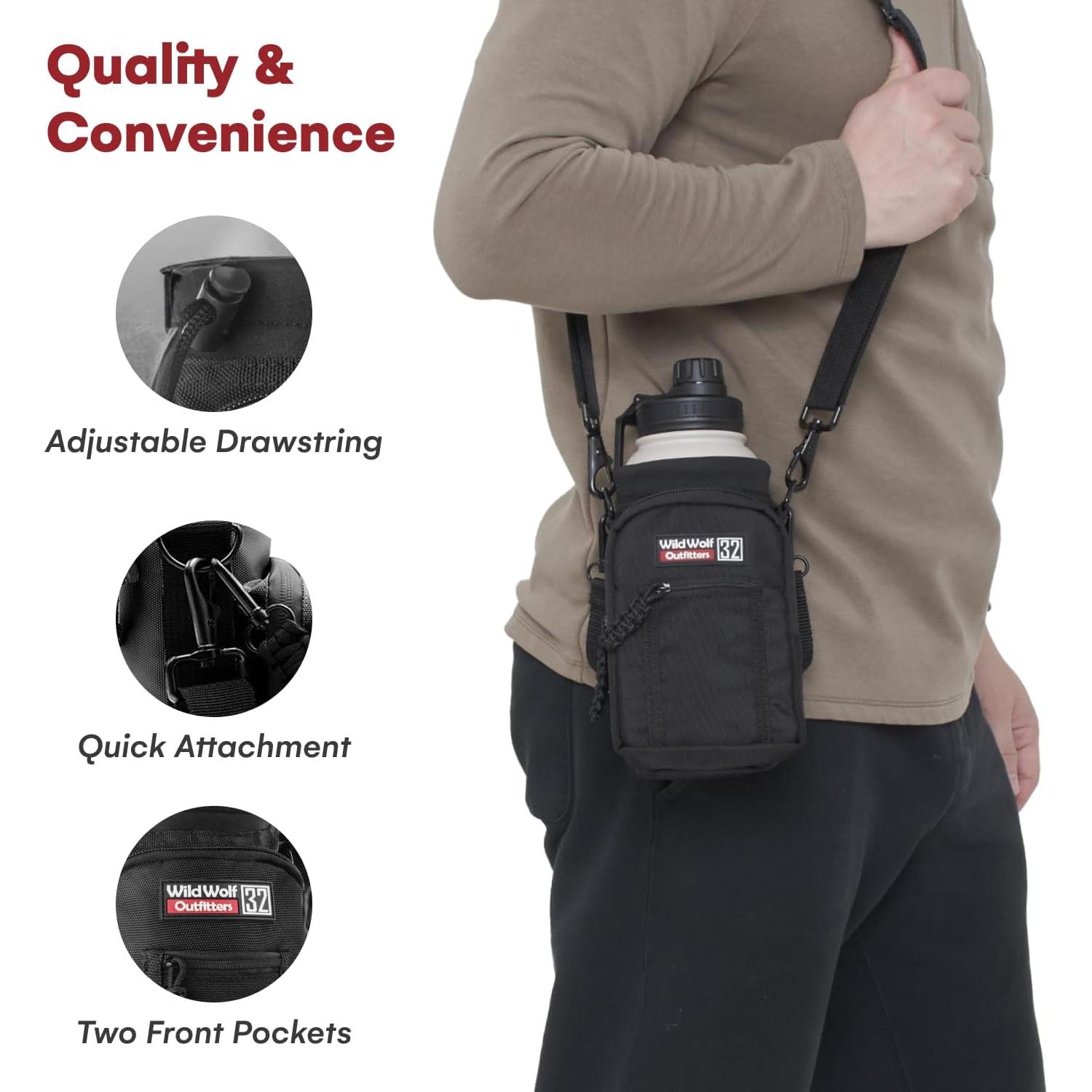 Soporte para Botellas de Agua Wild Wolf Outfitters 32 oz Negro