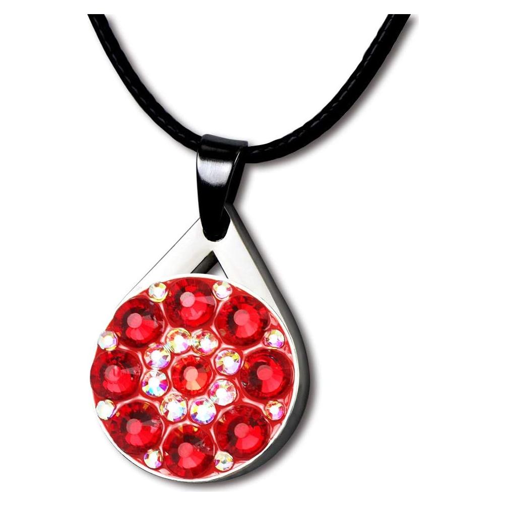 Collar con Marcadores de Golf GOLTERS - Cristal Rojo
