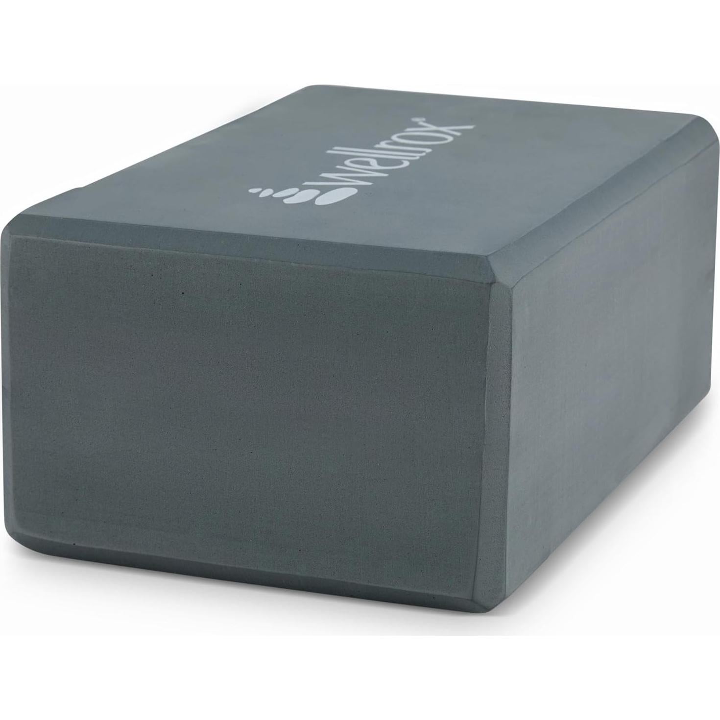 Bloque de Yoga Antideslizante Wellrox EVA 10.16x15.24x22.86cm Gris