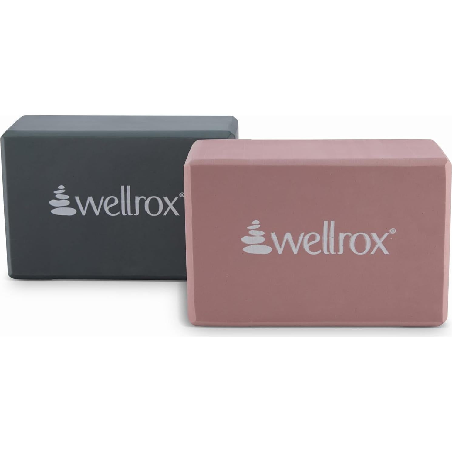 Bloque de Yoga Antideslizante Wellrox EVA 10.16x15.24x22.86cm Gris