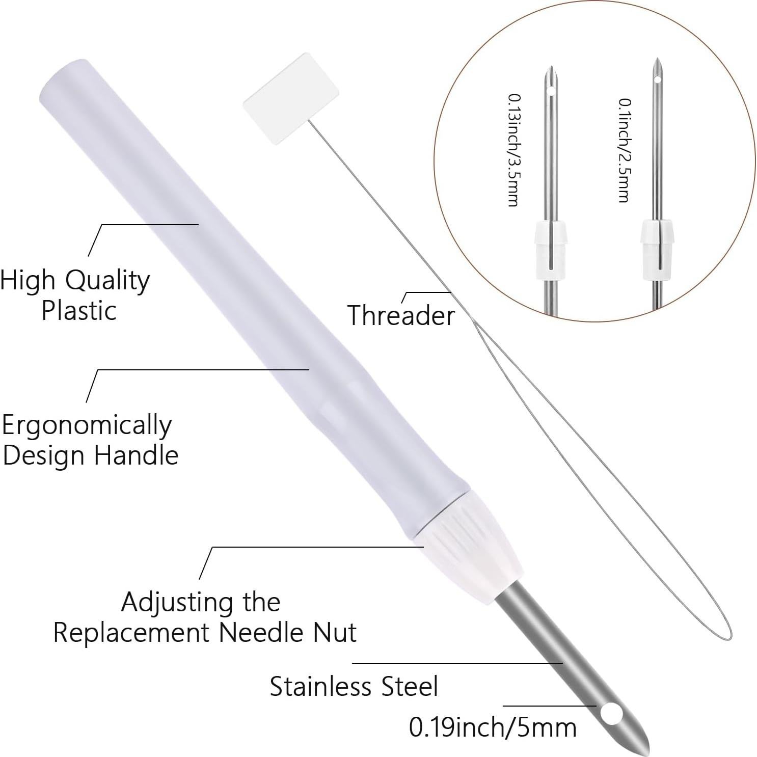 Kit de Agujas de Punch Pllieay 23 Piezas para Bordado