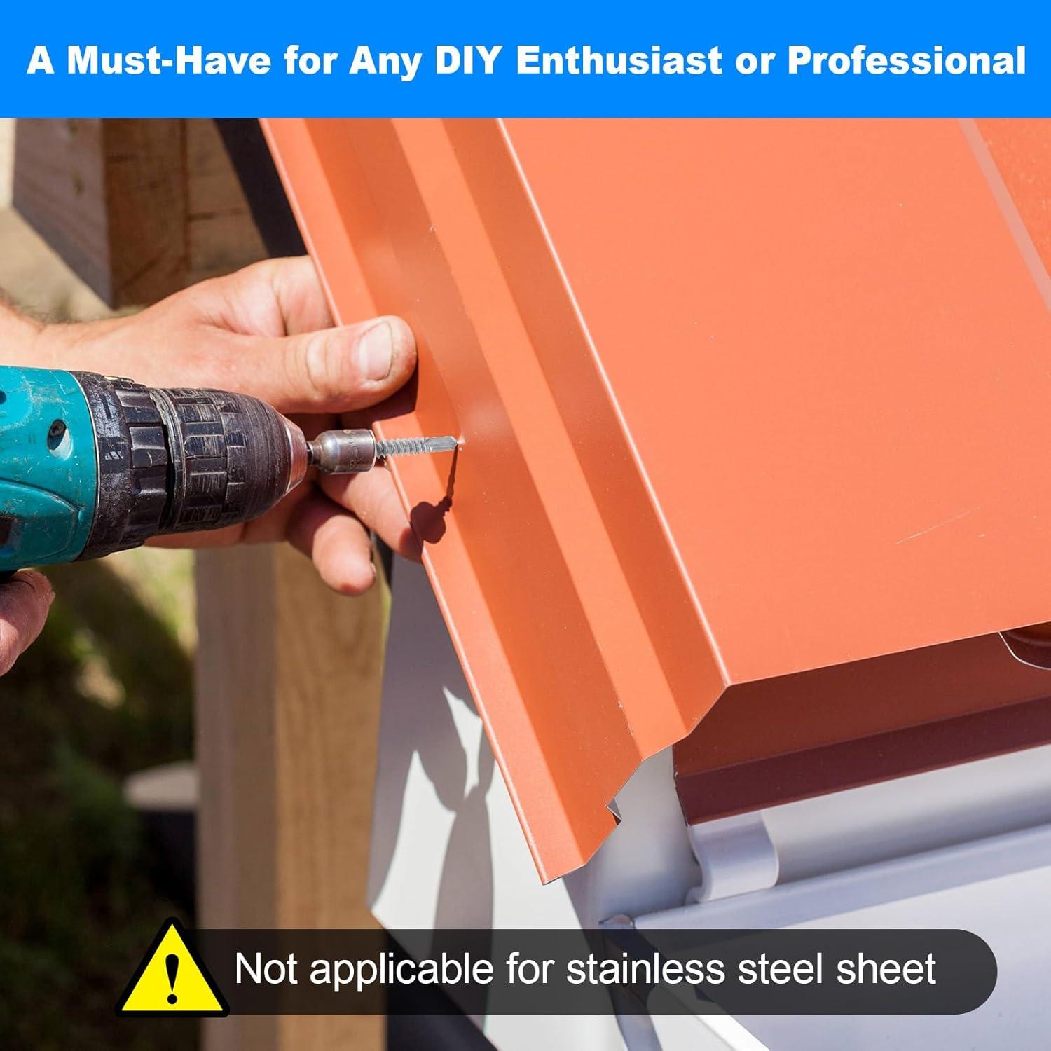 Kit de Tornillos Autoperforantes FMhotu 300 Pcs para Metal