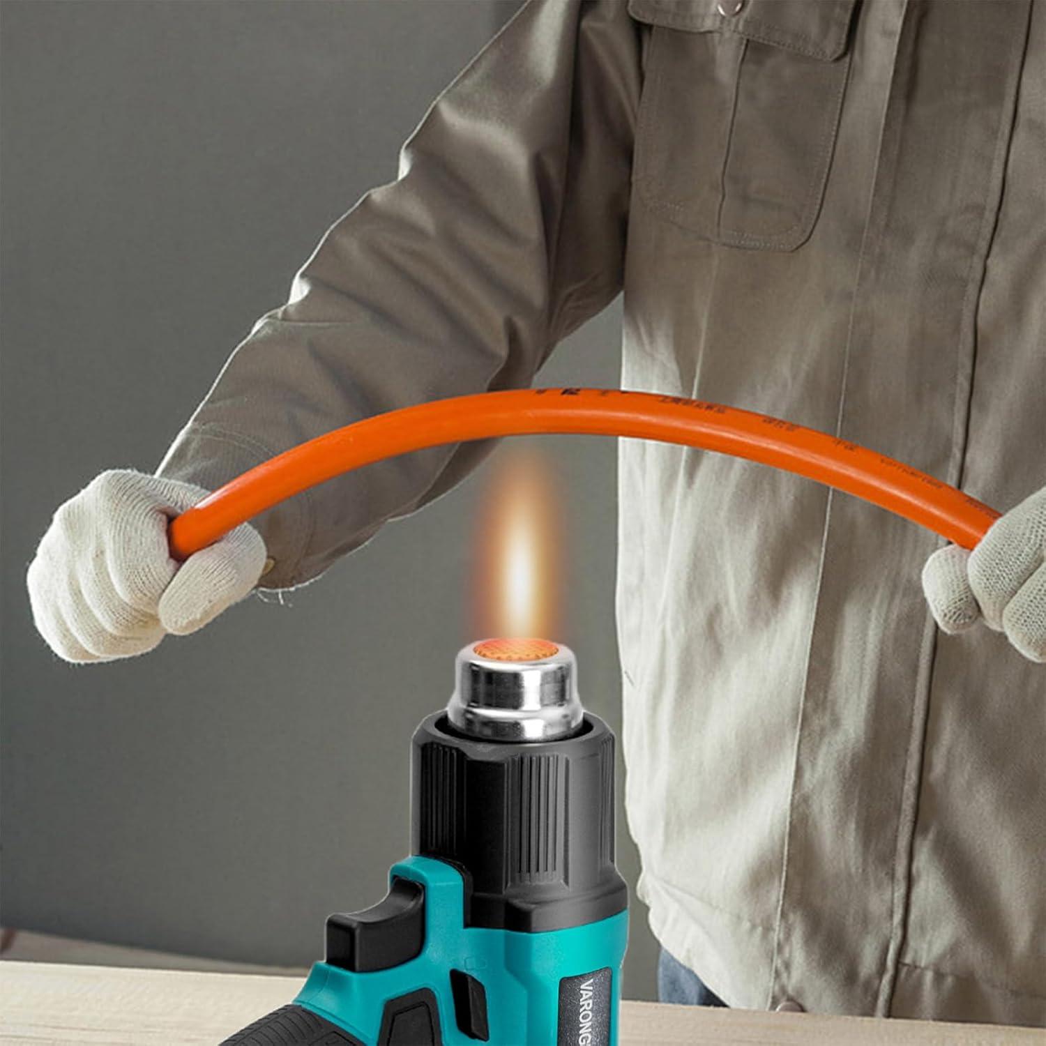 Pistola de Calor Inalámbrica VARONGHKOO 21V LCD 3 Boquillas