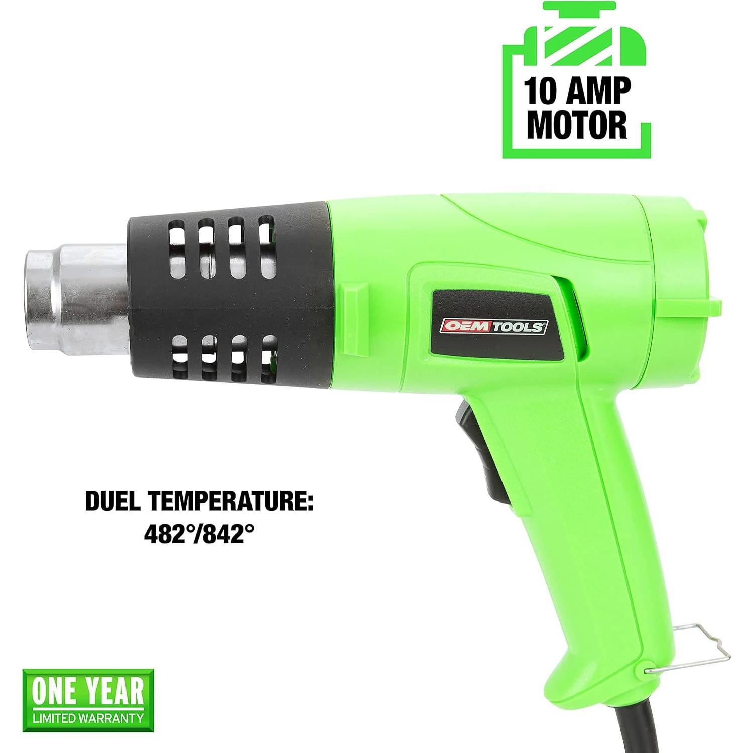 Pistola de Calor Doble Temperatura OEMTOOLS 24665 1200W