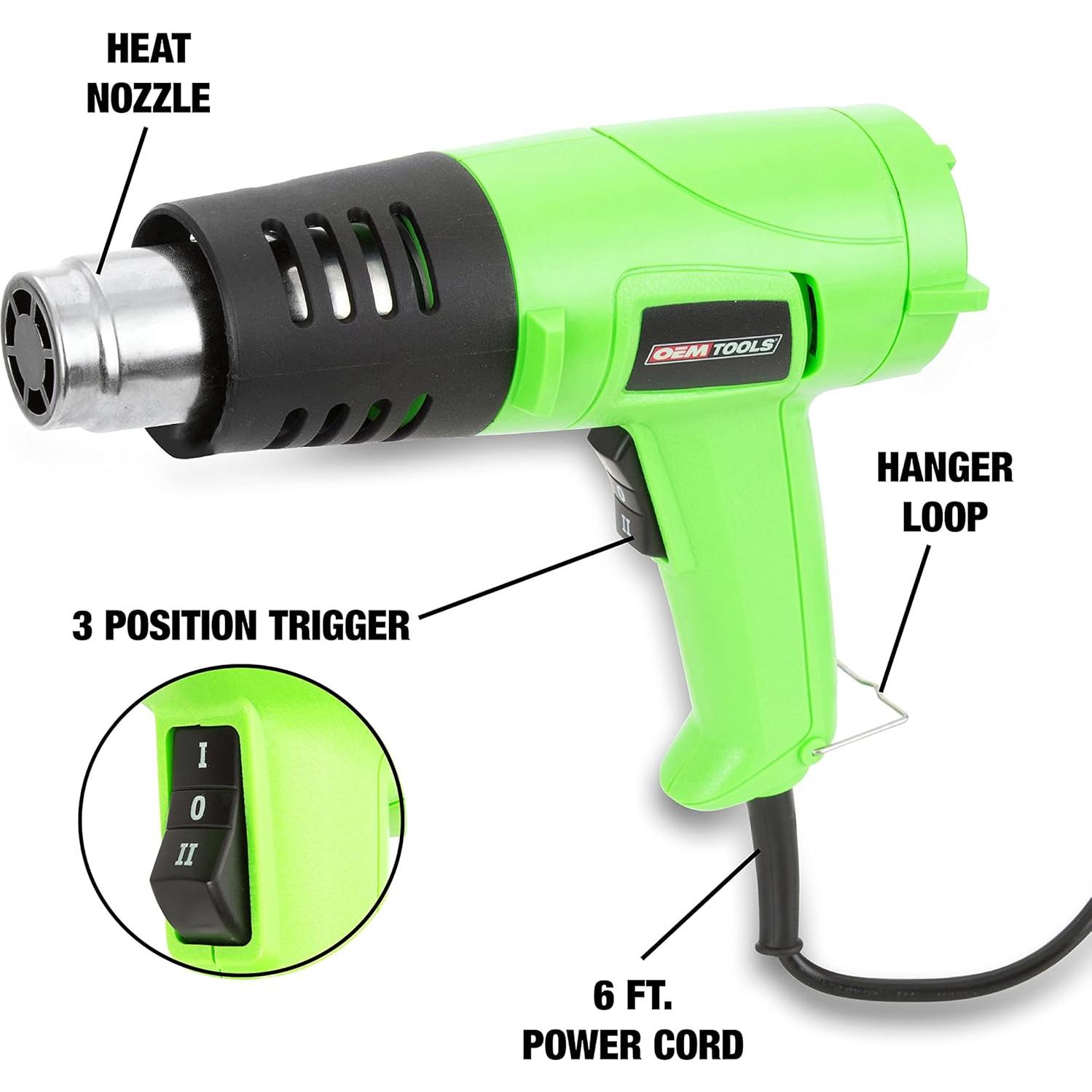 Pistola de Calor Doble Temperatura OEMTOOLS 24665 1200W
