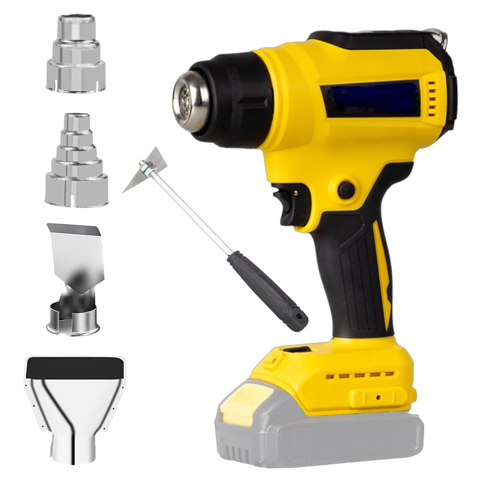 Pistola de Calor Inalámbrica Dewalt 20V 300W 1022°F 4 Boquillas