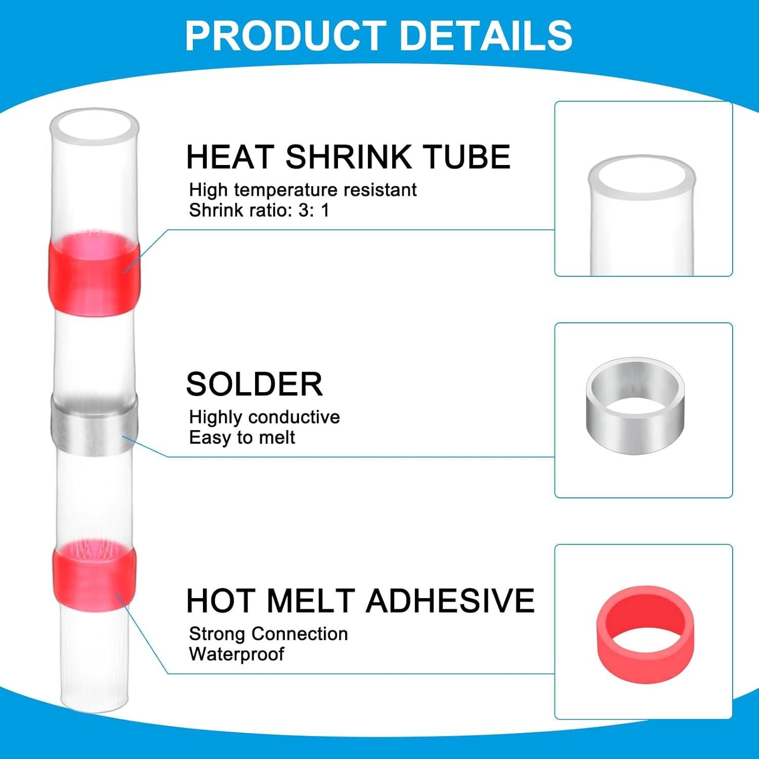 Kit de Conectores de Cable con Sello de Soldadura Mimorou