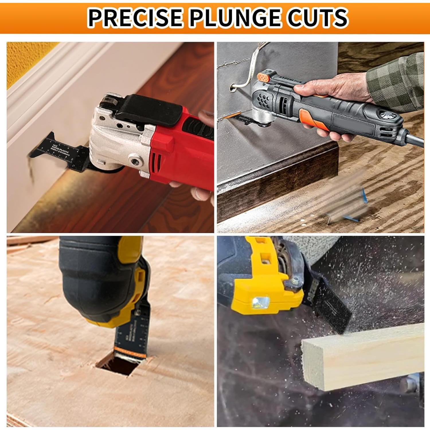 Kit de Hojas Oscilantes 118 Piezas AMZWEI para Corte Metal y Madera