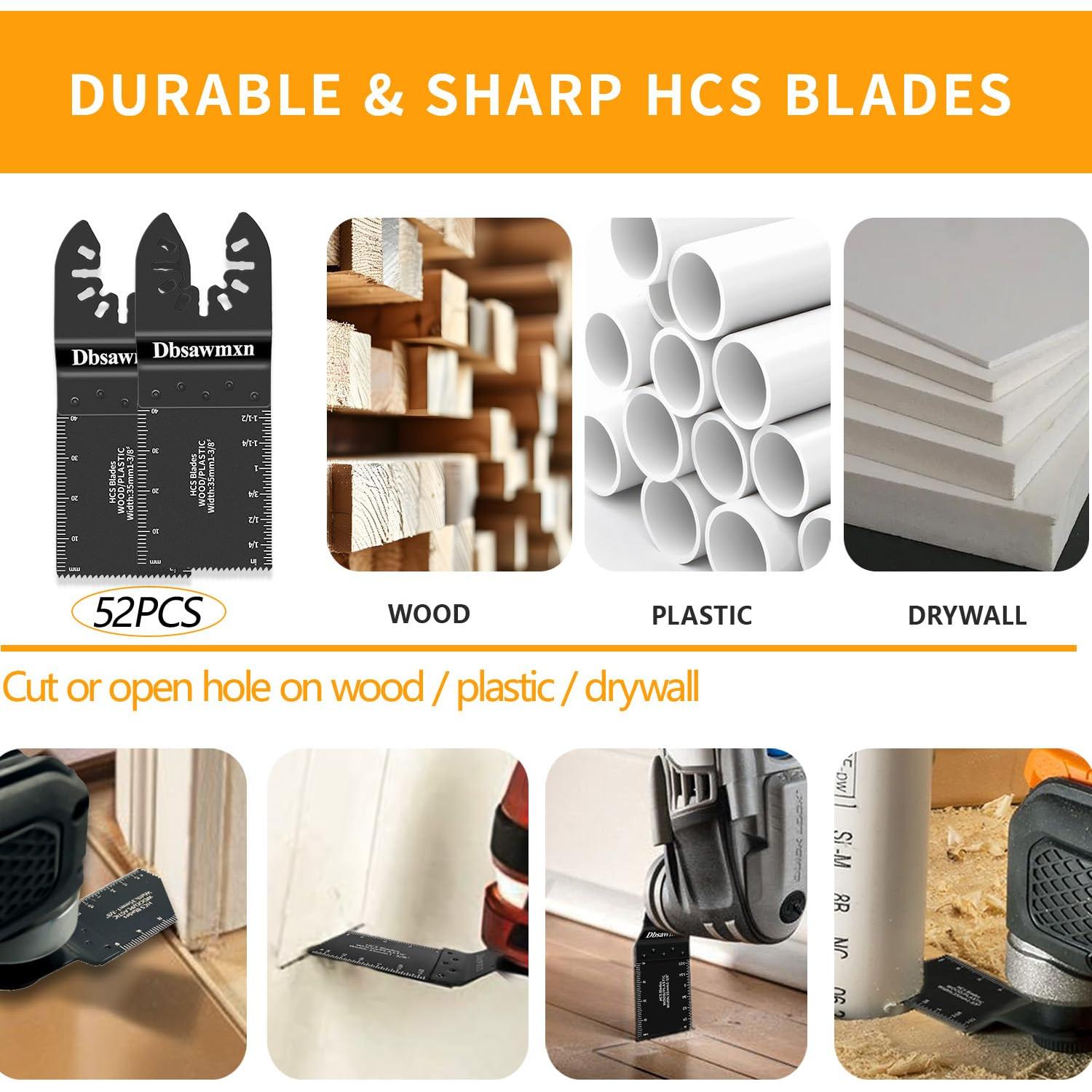 Kit de 65 Hojas Oscilantes Dbsawmxn para Metal y Madera